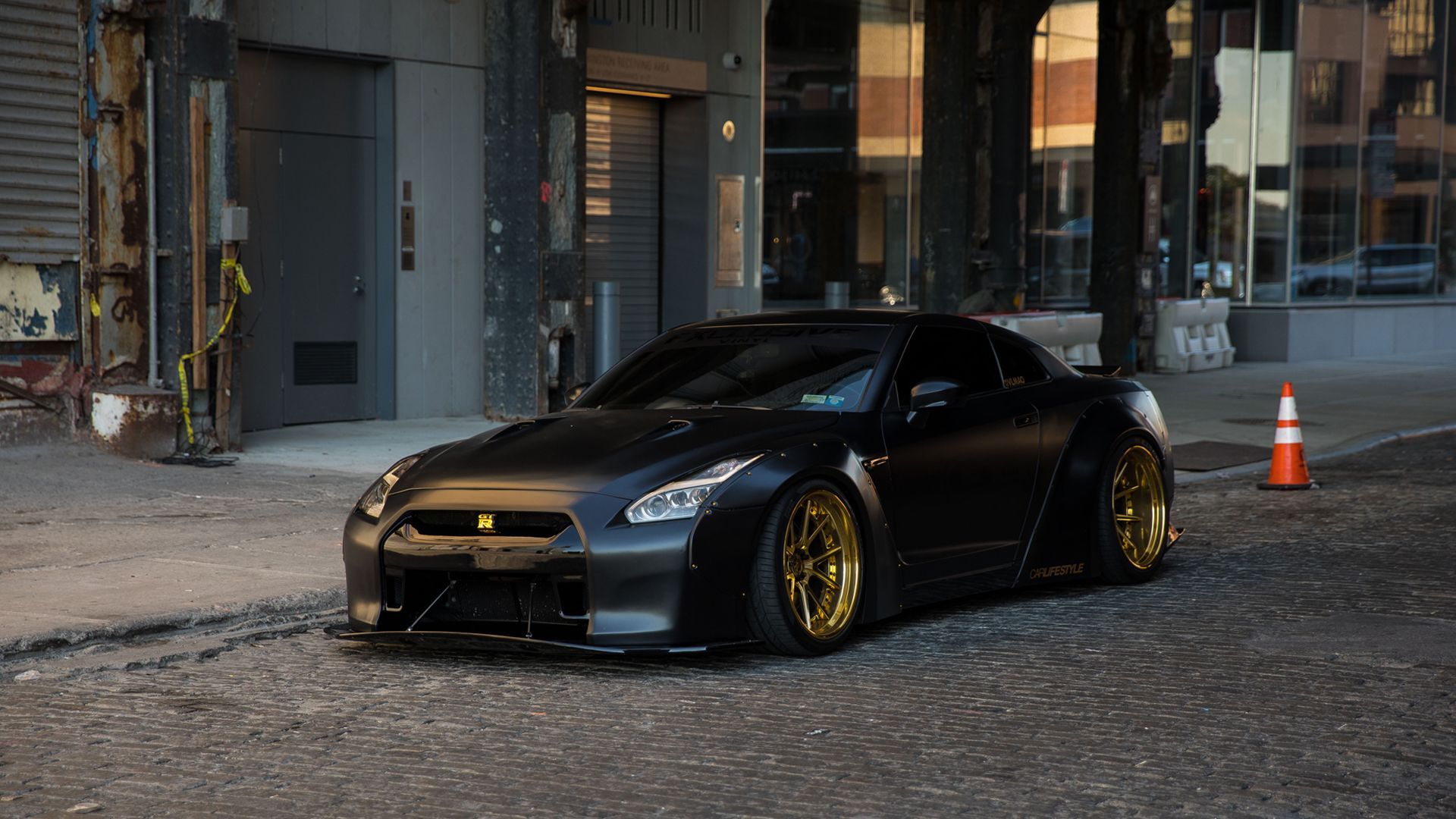 Nissan GTR nera tuning, 1920x1080 Full HD 1080p, Desktop