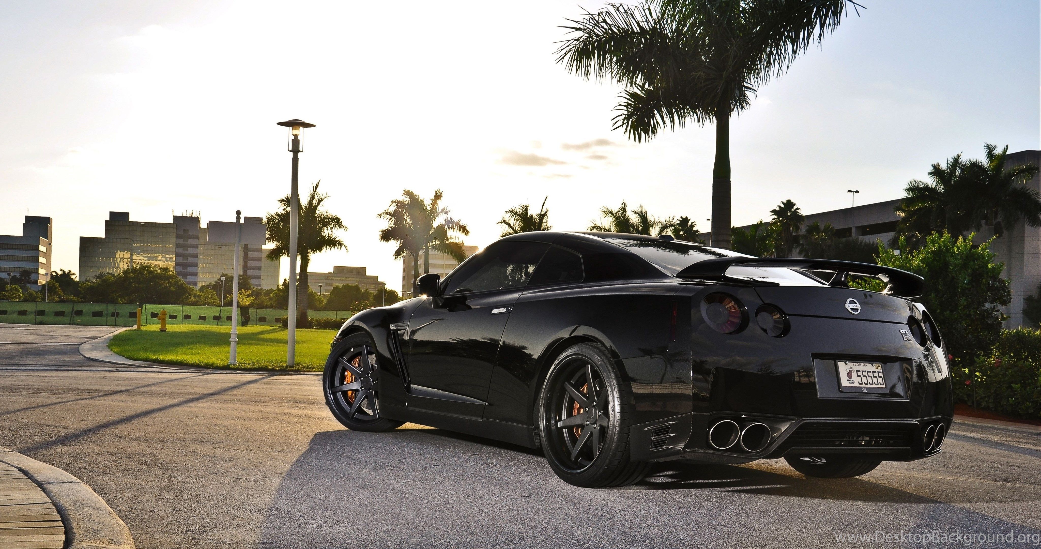 Nissan GT-R nera, 4096x2160 Ultra HD, 4K TV