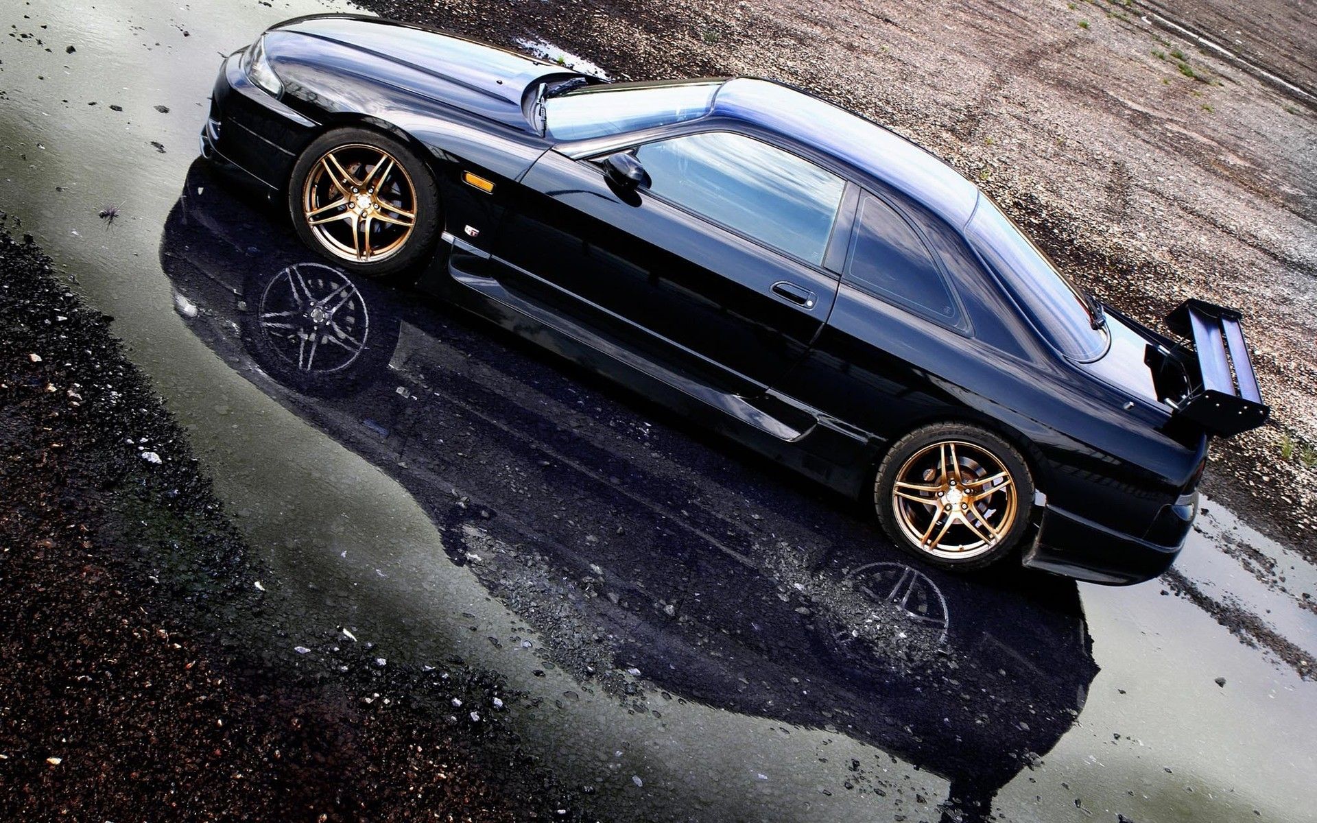 Nissan Skyline nera GT-R, 1920x1200 Full HD+ WUXGA, Desktop