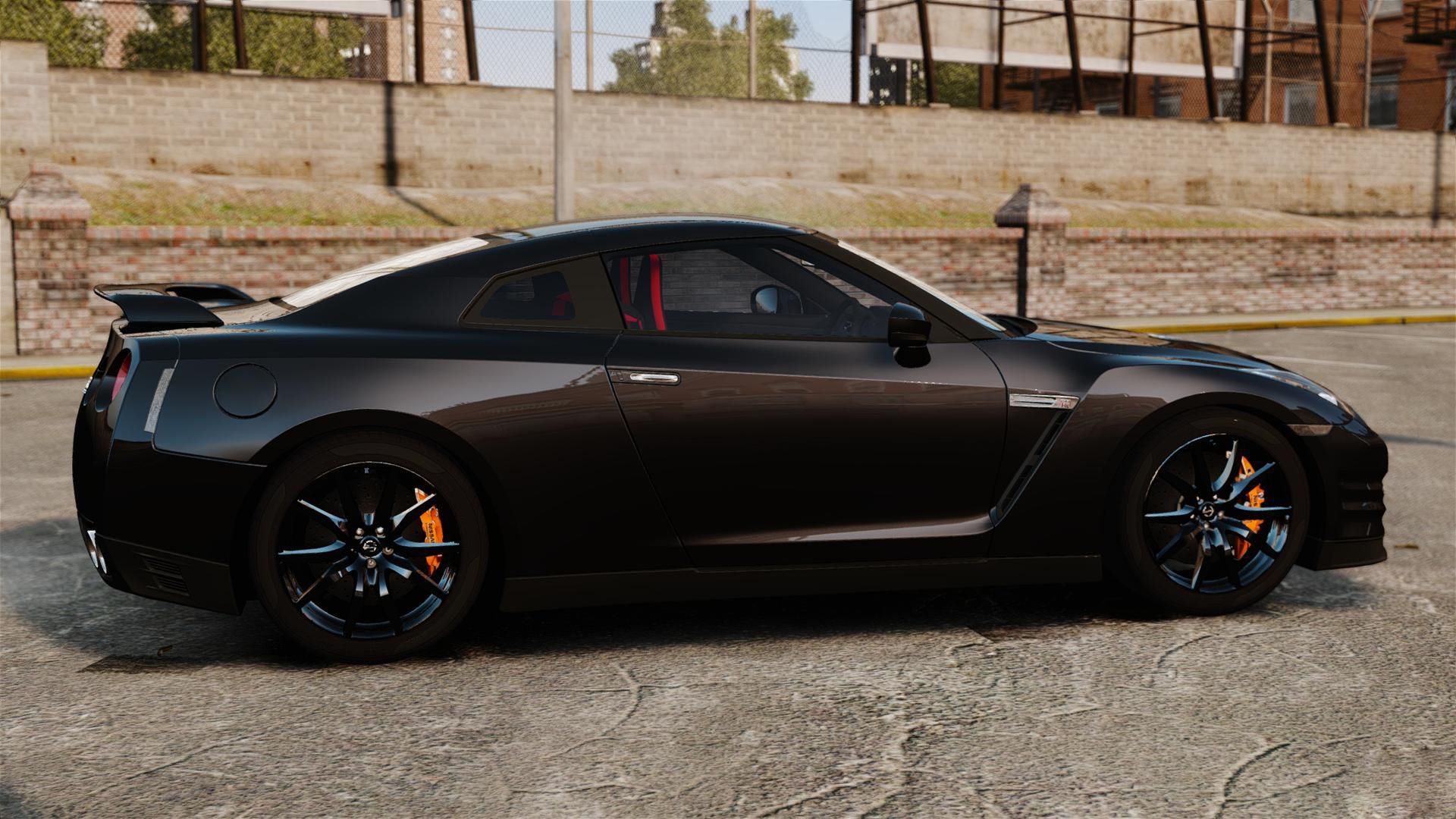 Nissan GT-R nera laterale, 1920x1080 1080p, Laptop