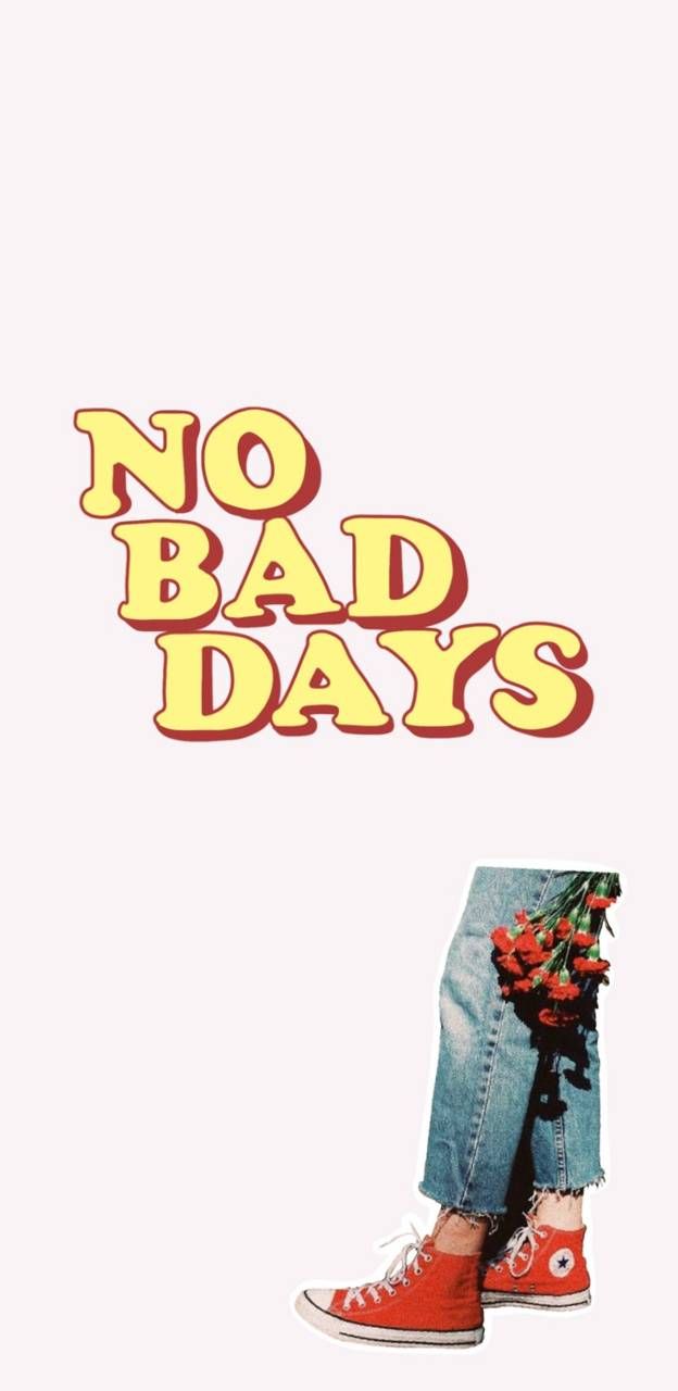 scritta No Bad Days retro, 624x1280 Full HD Verticale, Smartphone