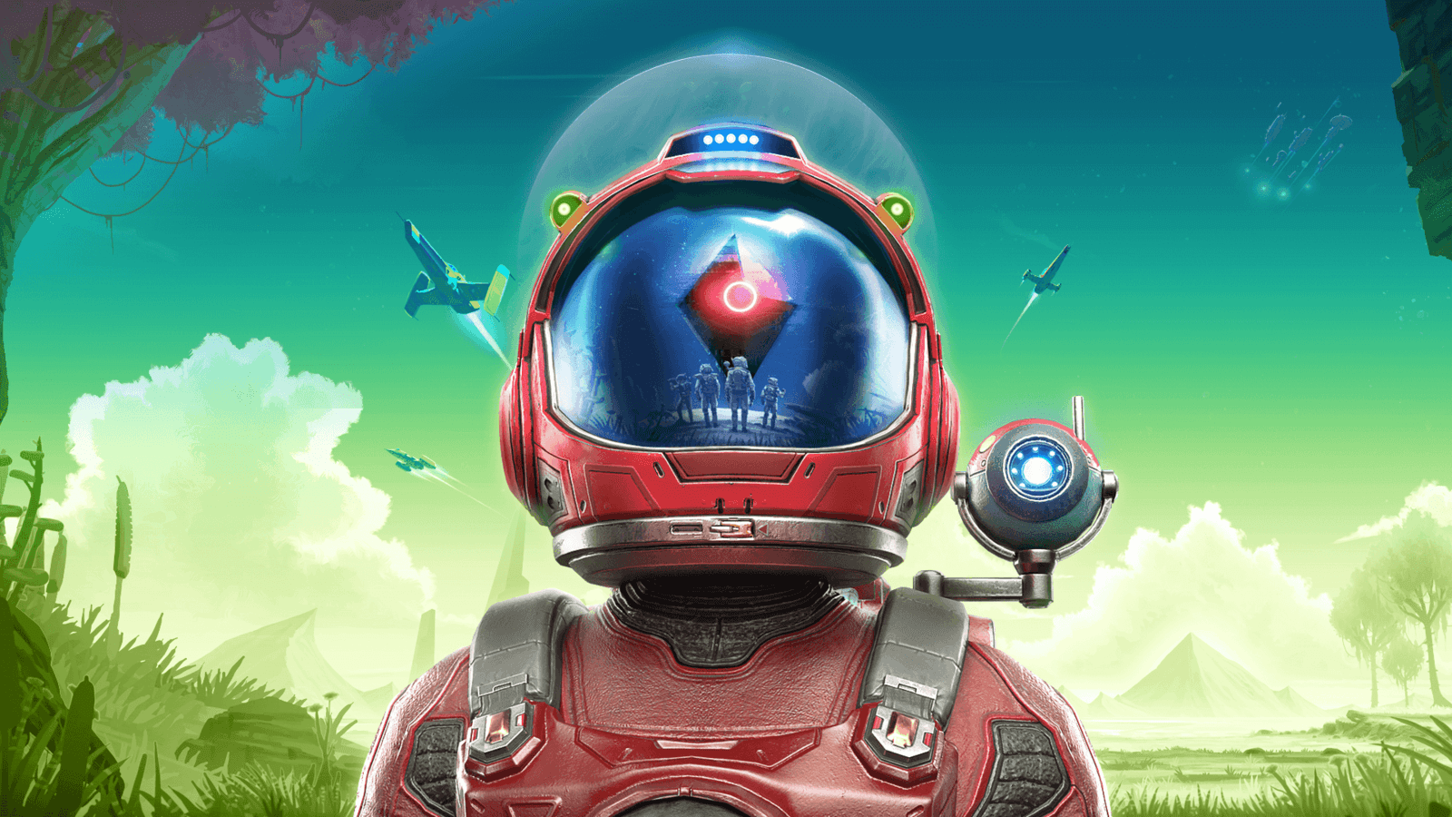 Personaggio No Man's Sky casco rosso, 1600x900 HD, Desktop