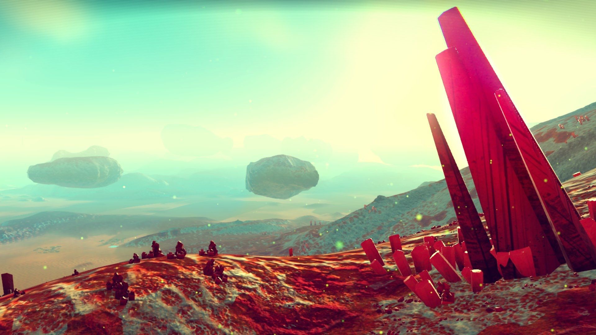 No Man's Sky paesaggio alieno rosso, 1920x1080 Full HD, PC Desktop