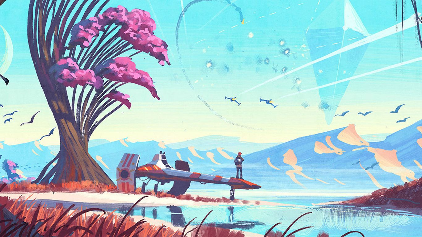 No Man's Sky paesaggio alieno, 1366x768 HD, Desktop