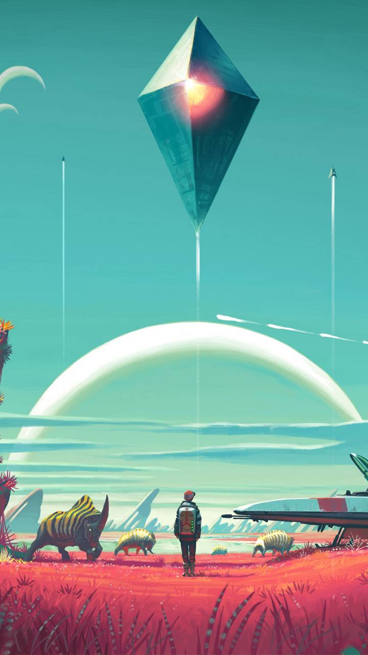 No Man's Sky paesaggio alieno, 720x1280 Verticale, Mobile