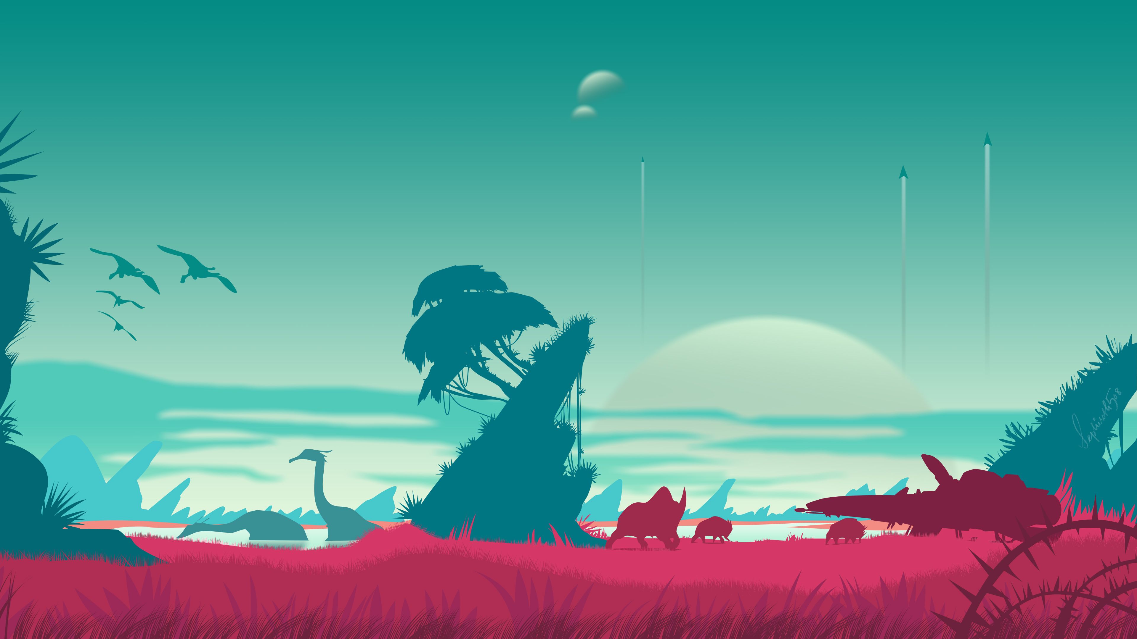 Paesaggio alieno No Man's Sky, 3840x2160 Ultra HD, 4K TV