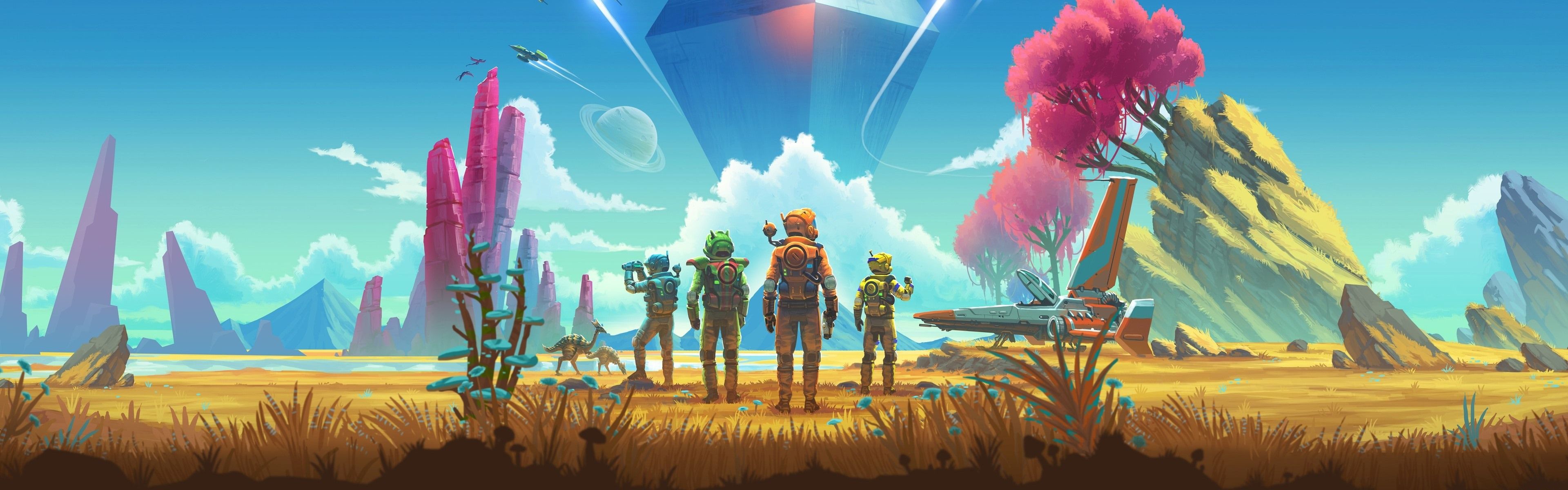 No Man's Sky pianeta alieno, 3840x1200 Panoramico, Dual Screen
