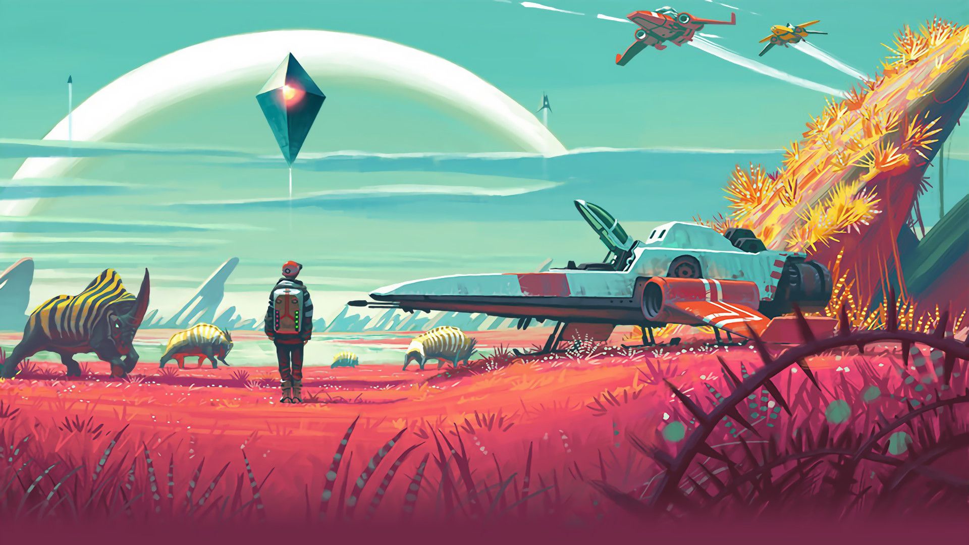 No Man's Sky paesaggio alieno, 1920x1080 Full HD, PC