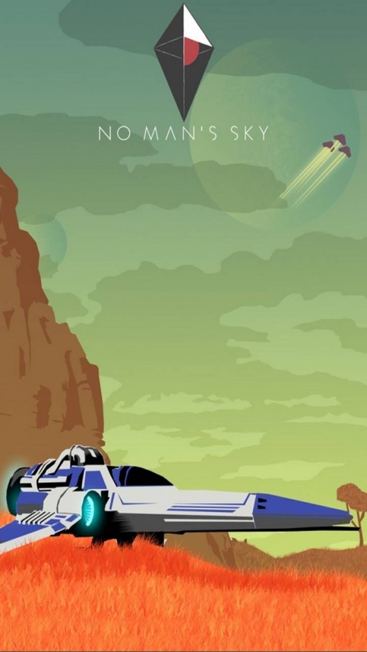 Astronave No Man's Sky paesaggio alieno, 720x1280 Full HD Verticale, Samsung Galaxy