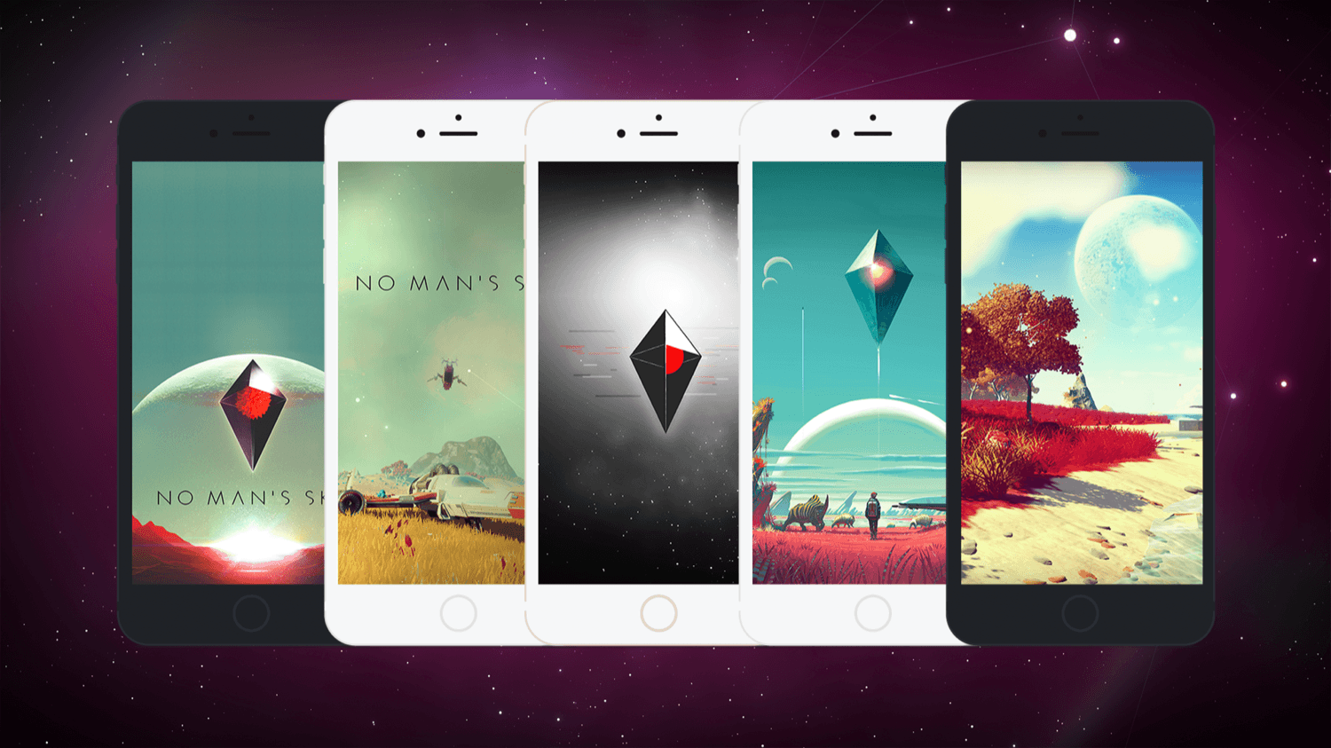 No Man's Sky wallpaper mockup telefoni, 1500x843 HD, PC Desktop