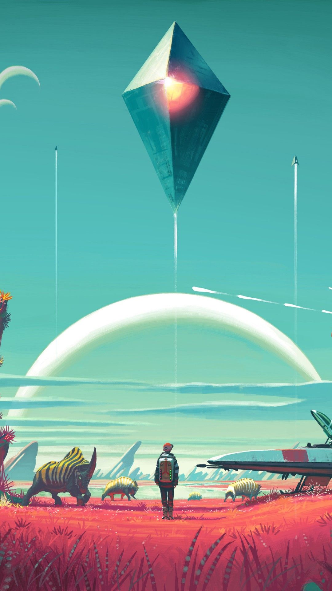 No Man's Sky paesaggio alieno, 1080x1920 Verticale, Telefono