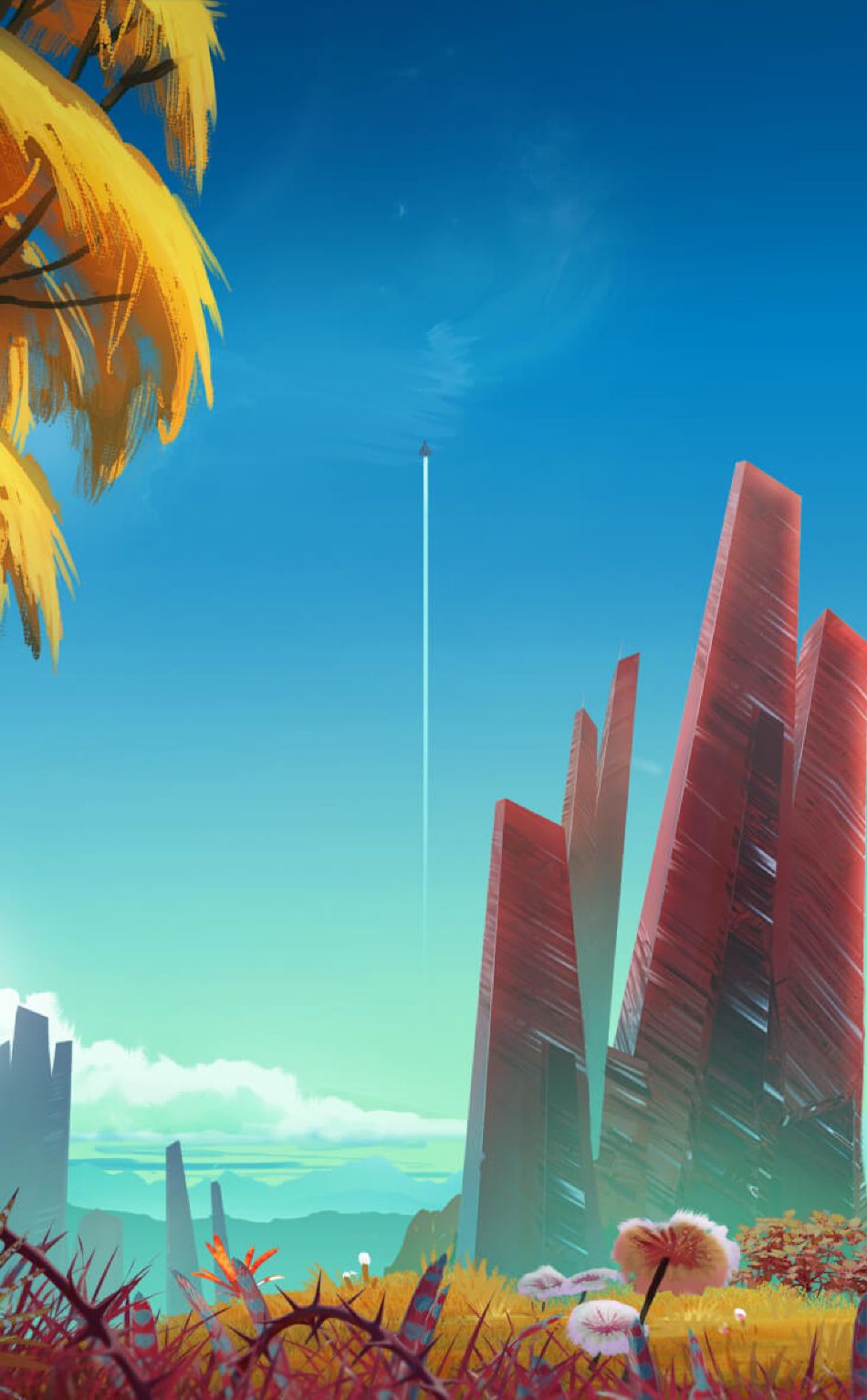 Paesaggio alieno No Man's Sky, 950x1534 Verticale, Telefono
