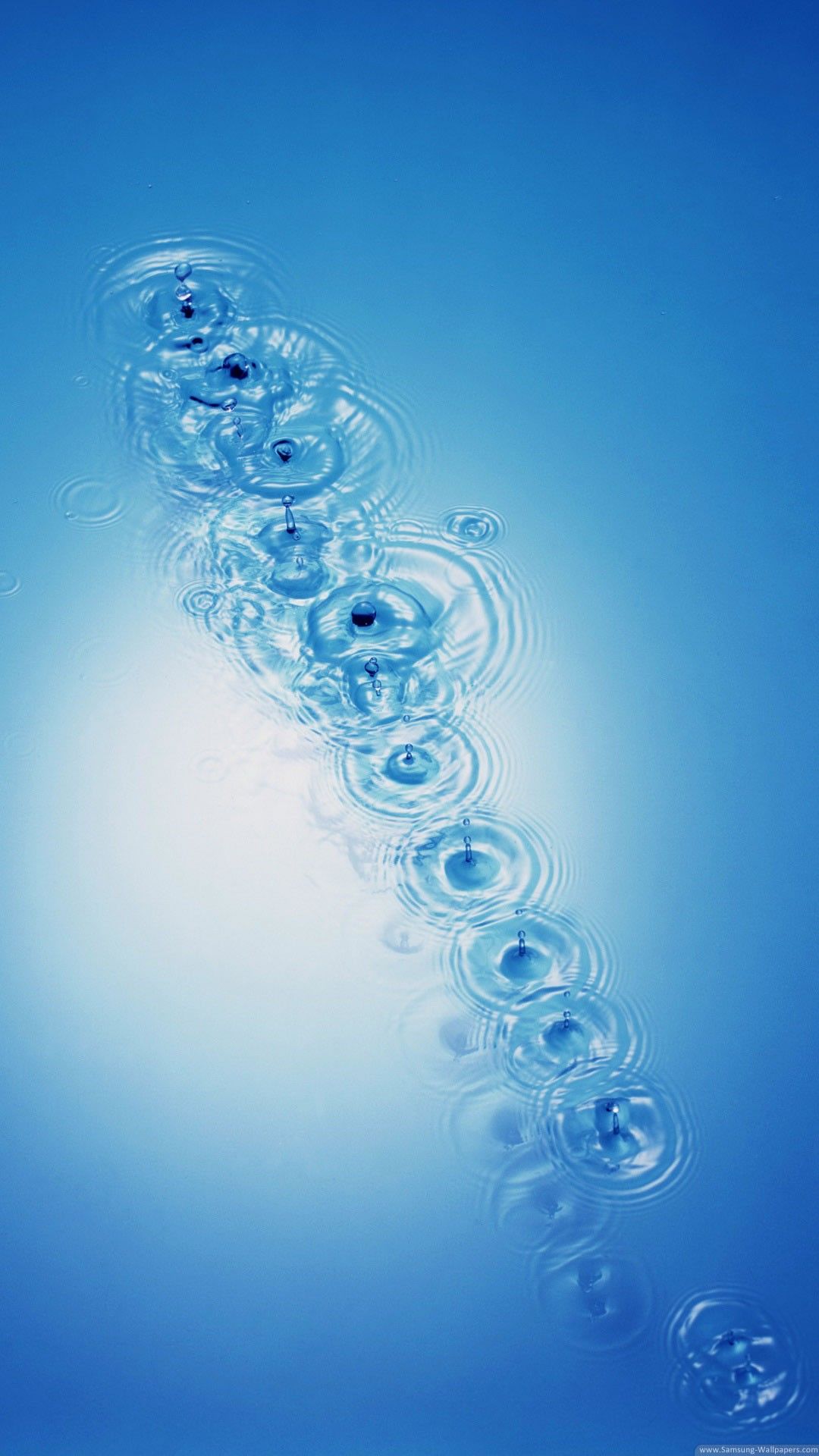 Goccia d'acqua blu increspature, 1024x1820 Full HD Verticale, iPhone