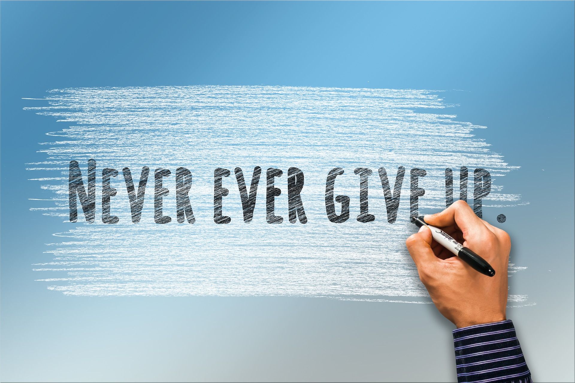Never ever give up scritta, 1920x1280 Full HD+, Desktop