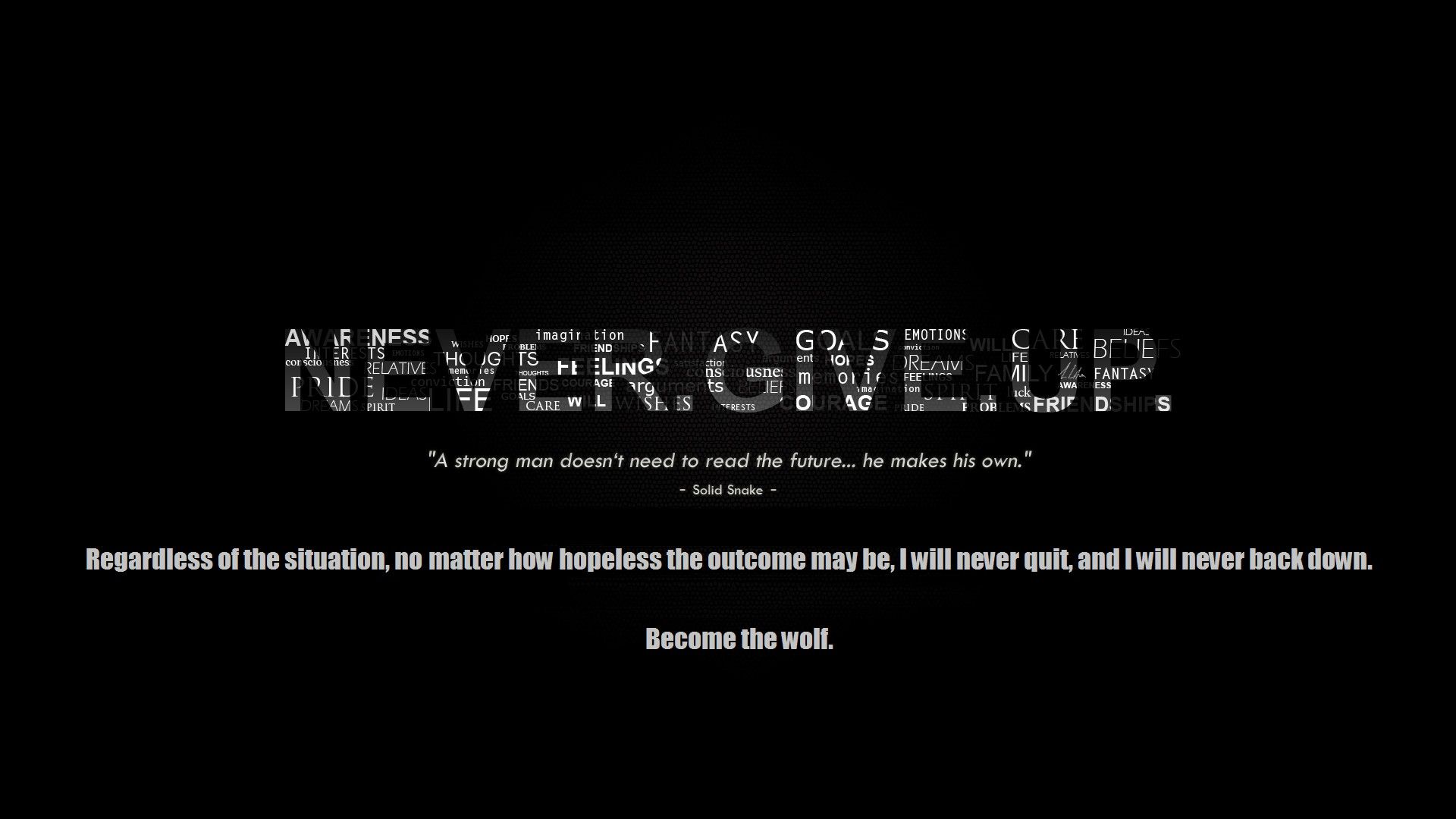 Never Give Up testo motivazionale, 1920x1080 Full HD, Laptop