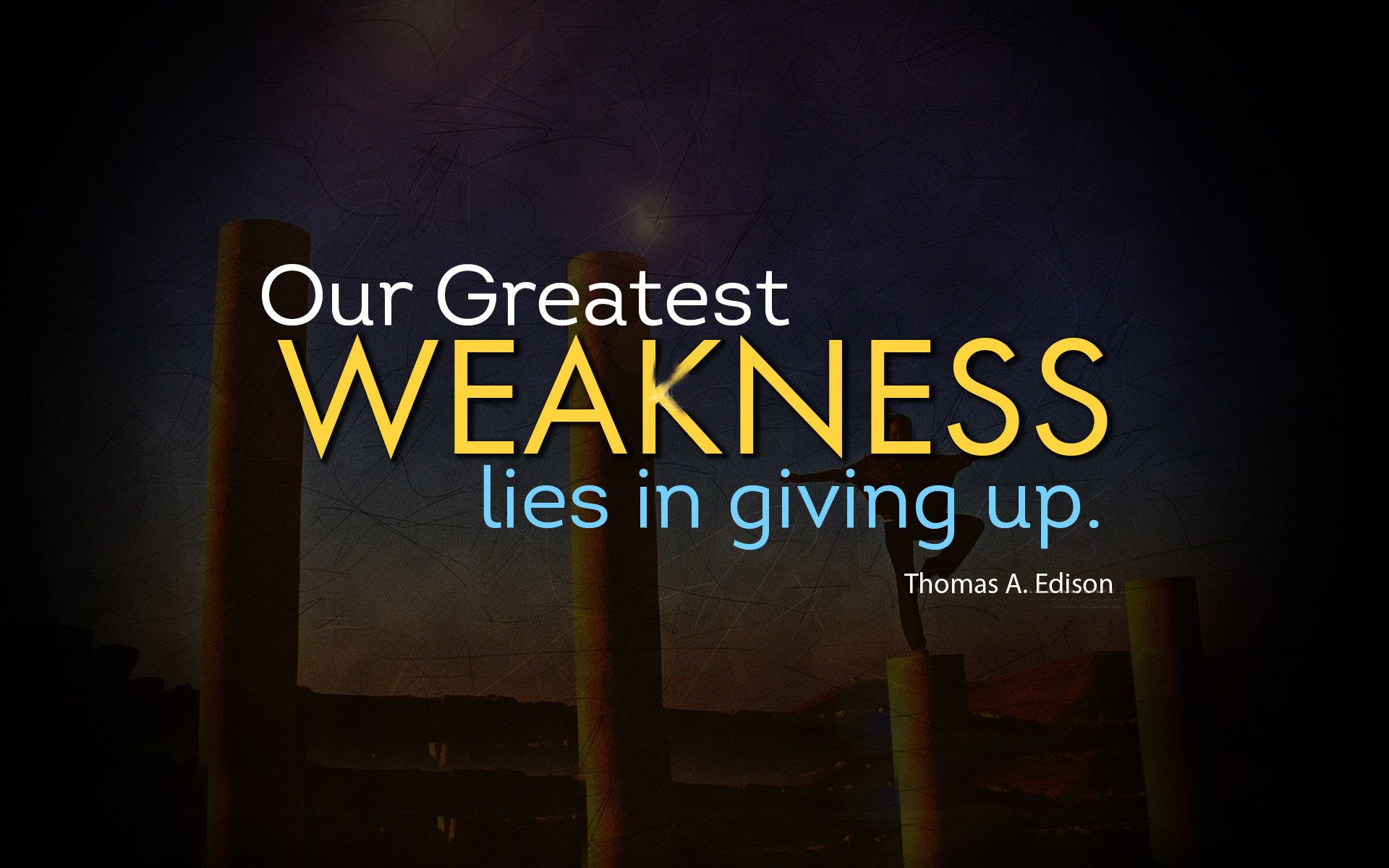 Citazione motivazionale Thomas Edison, 1920x1200 WUXGA, Desktop