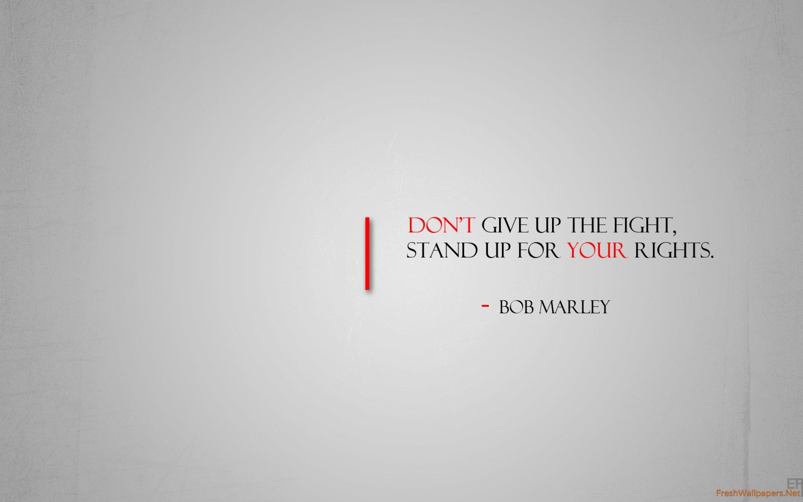Citazione Bob Marley sfondo grigio, 2560x1600 2K+, Desktop