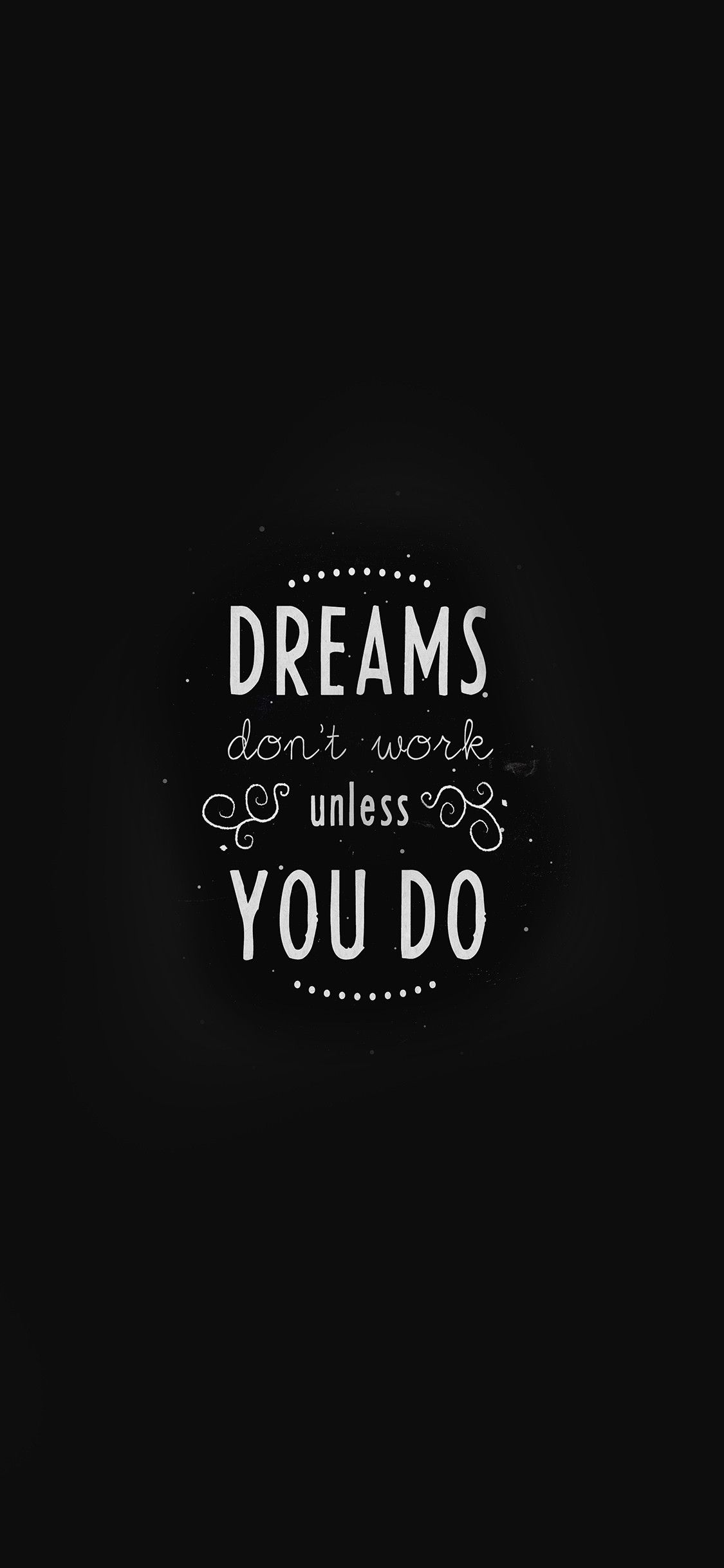 Citazione motivazionale sfondo nero, 1125x2436 Full HD Verticale, iPhone