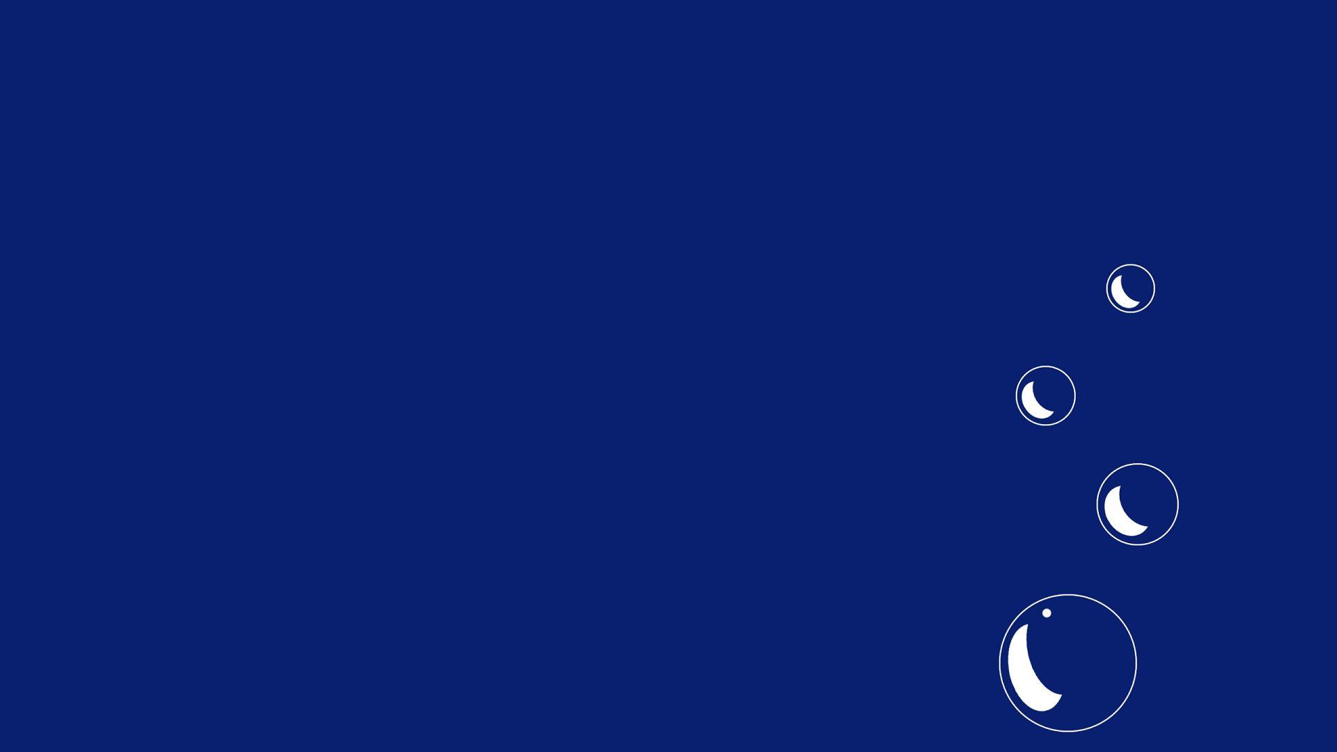 Lune in cerchi su blu, 1920x1080 Full HD, Laptop