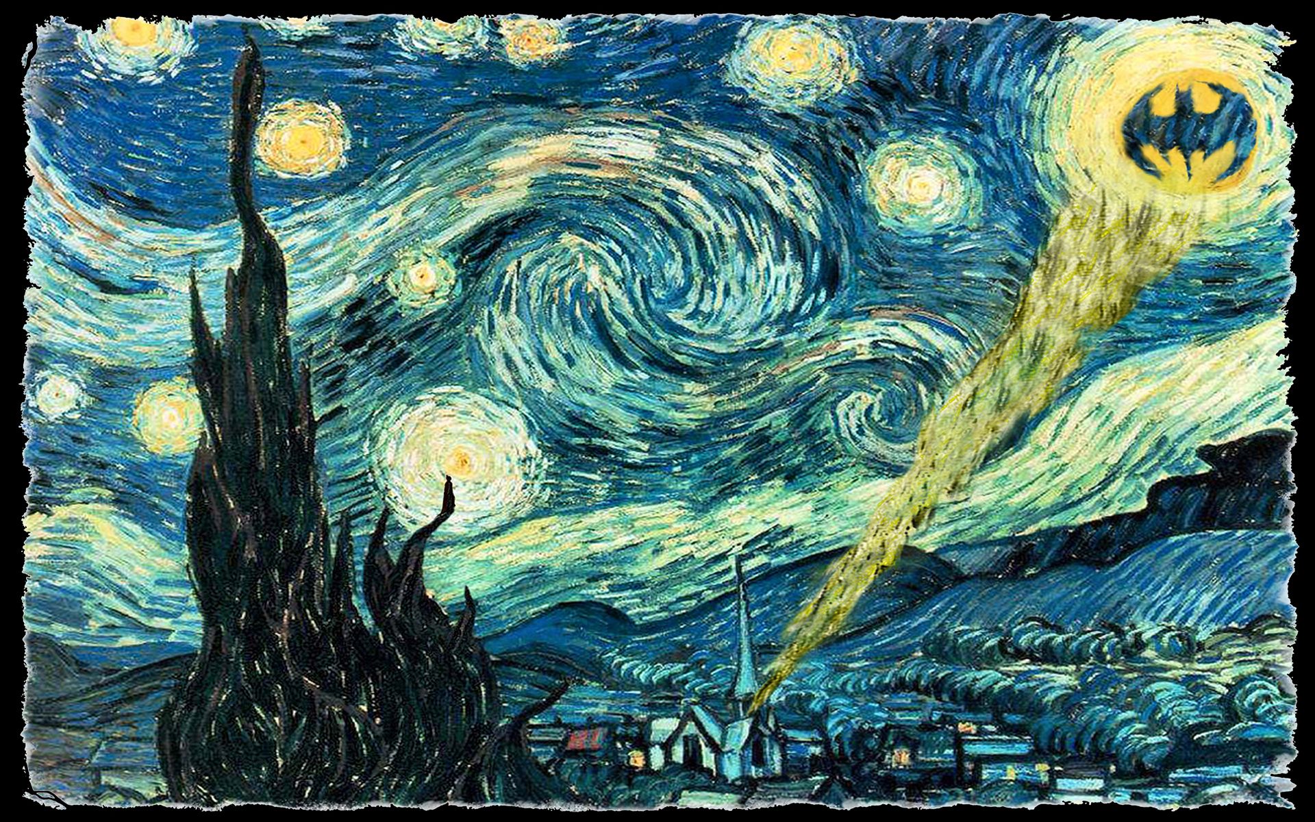 Notte Stellata Batman logo, DC Comics, 1920x1200 WUXGA, Desktop