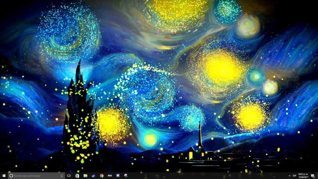 Cielo stellato astratto giallo blu, 1280x720 720p, Laptop