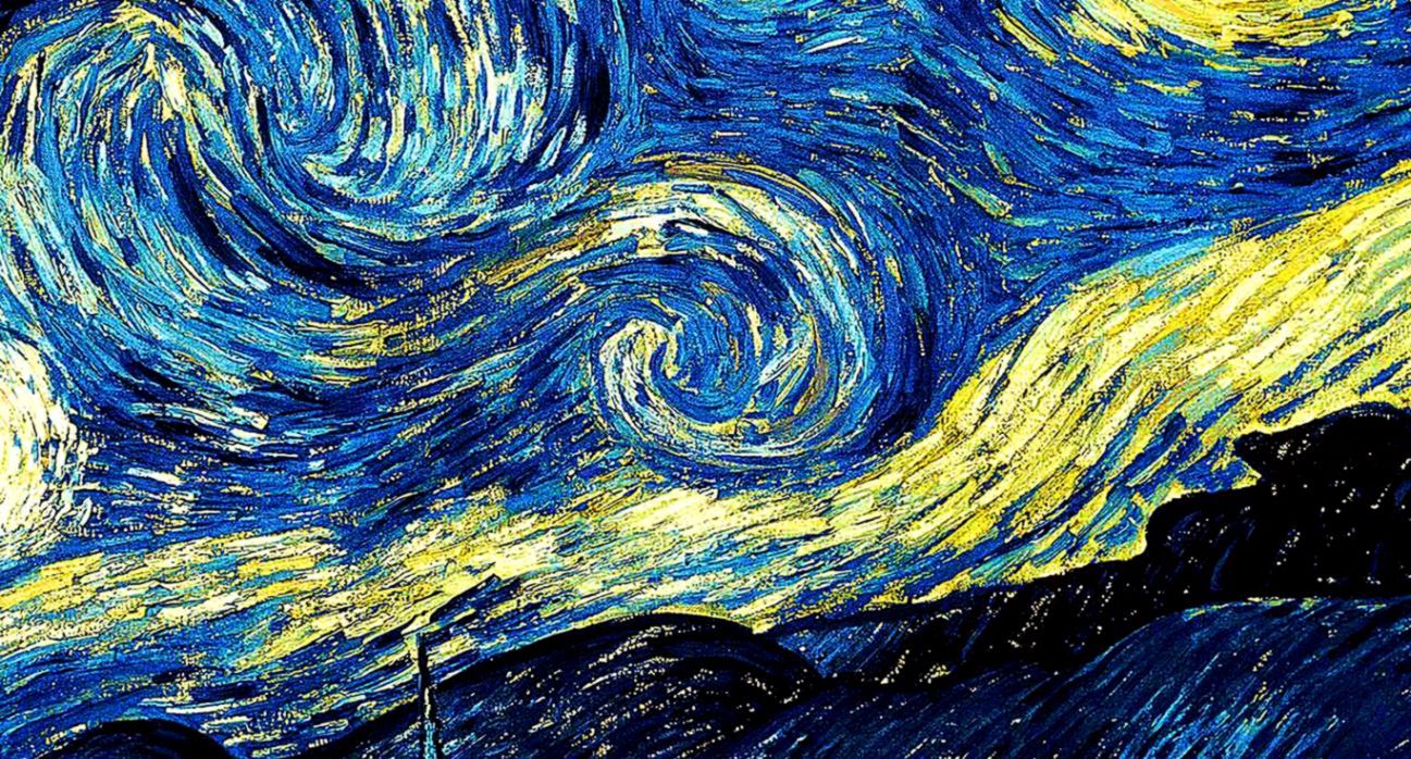 Notte Stellata vortici astratti, 1297x698 HD, Desktop