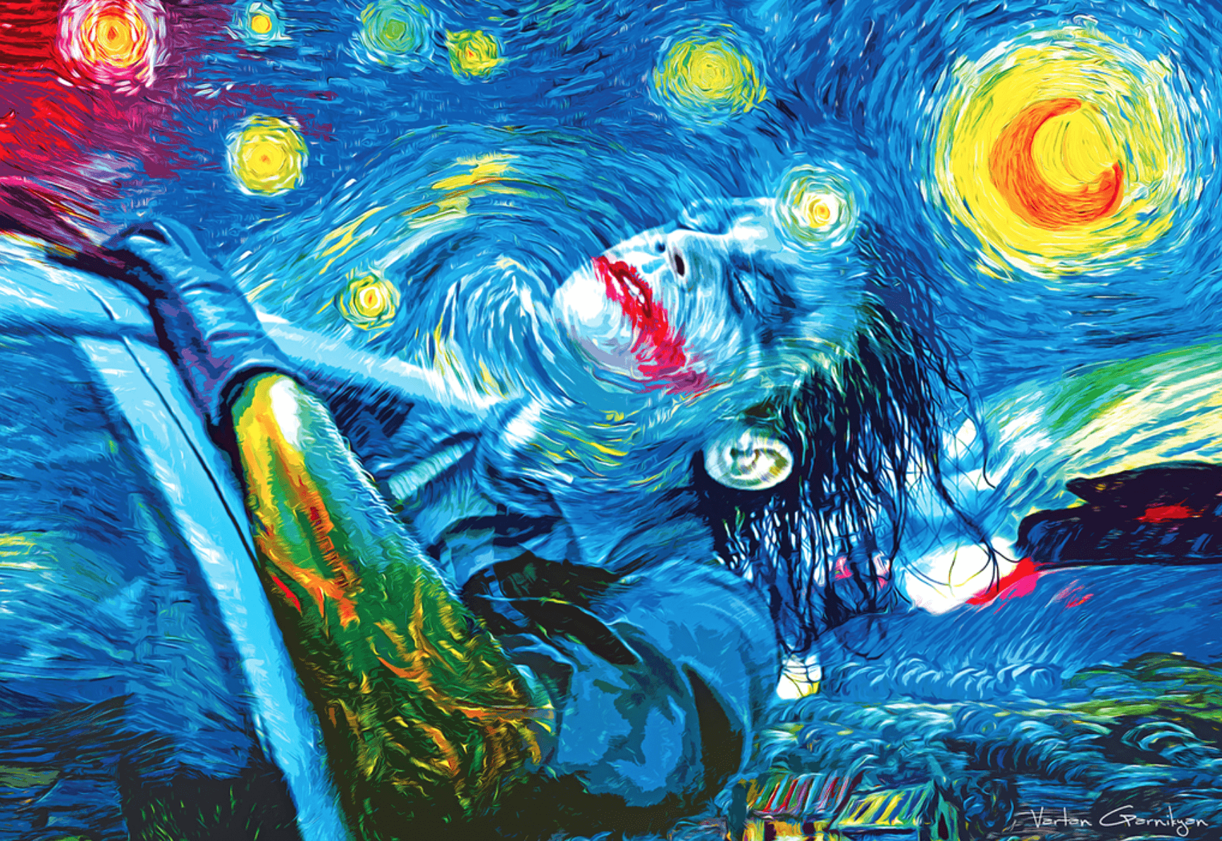 Joker stile Notte Stellata, DC Comics, 1734x1194 HD, Desktop