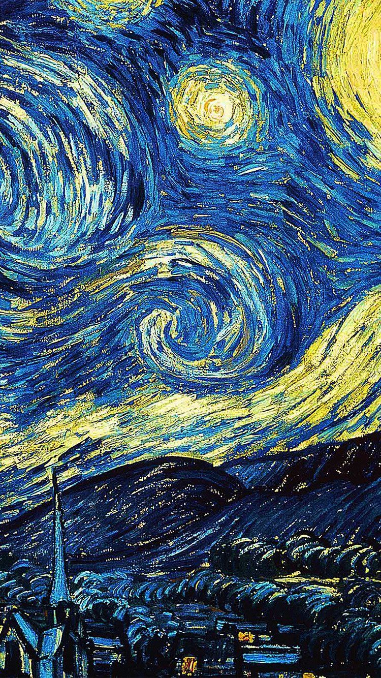 Notte Stellata verticale Van Gogh, 750x1334 Full HD Verticale, iPhone