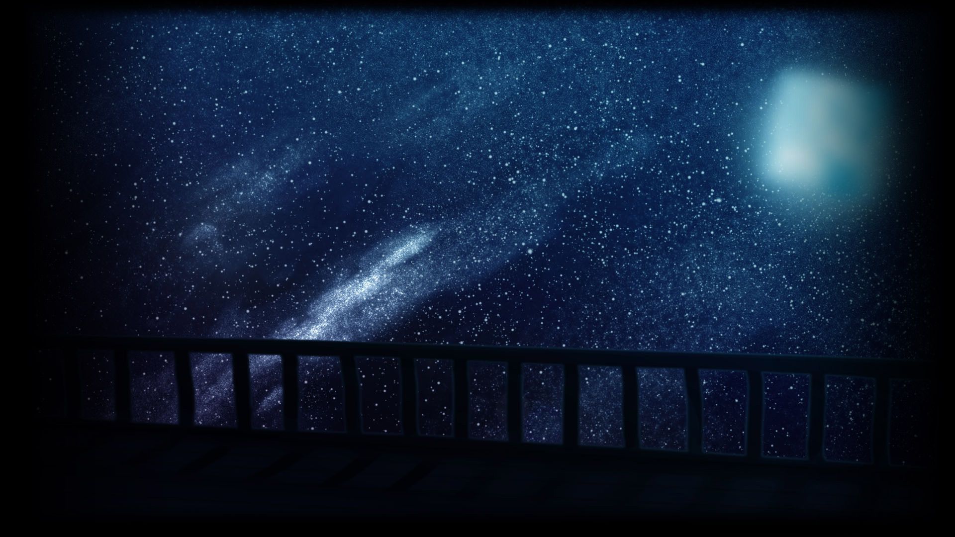 Cielo stellato balaustra notturna, 1920x1080 1080p, Desktop