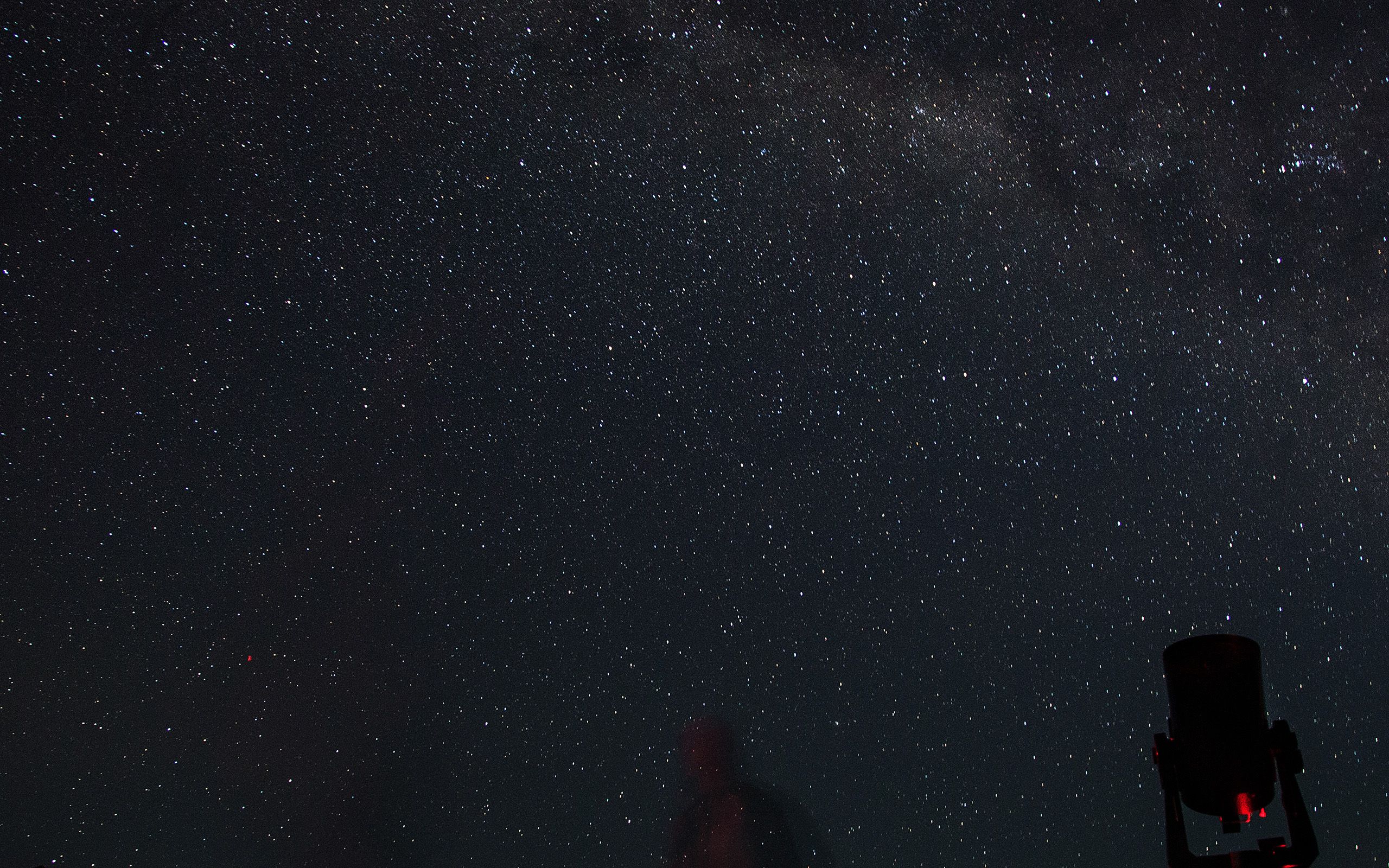Cielo stellato telescopio silhouette, 2560x1600 2K, MacBook Pro