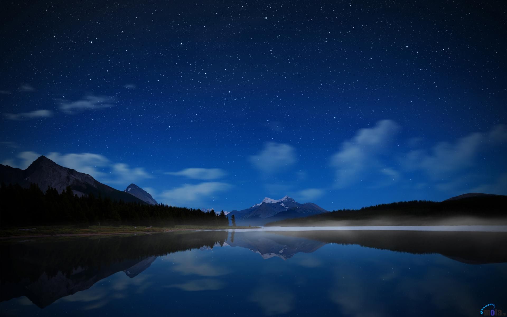Lago montagne cielo stellato riflesso, 1920x1200 Full HD+, Desktop