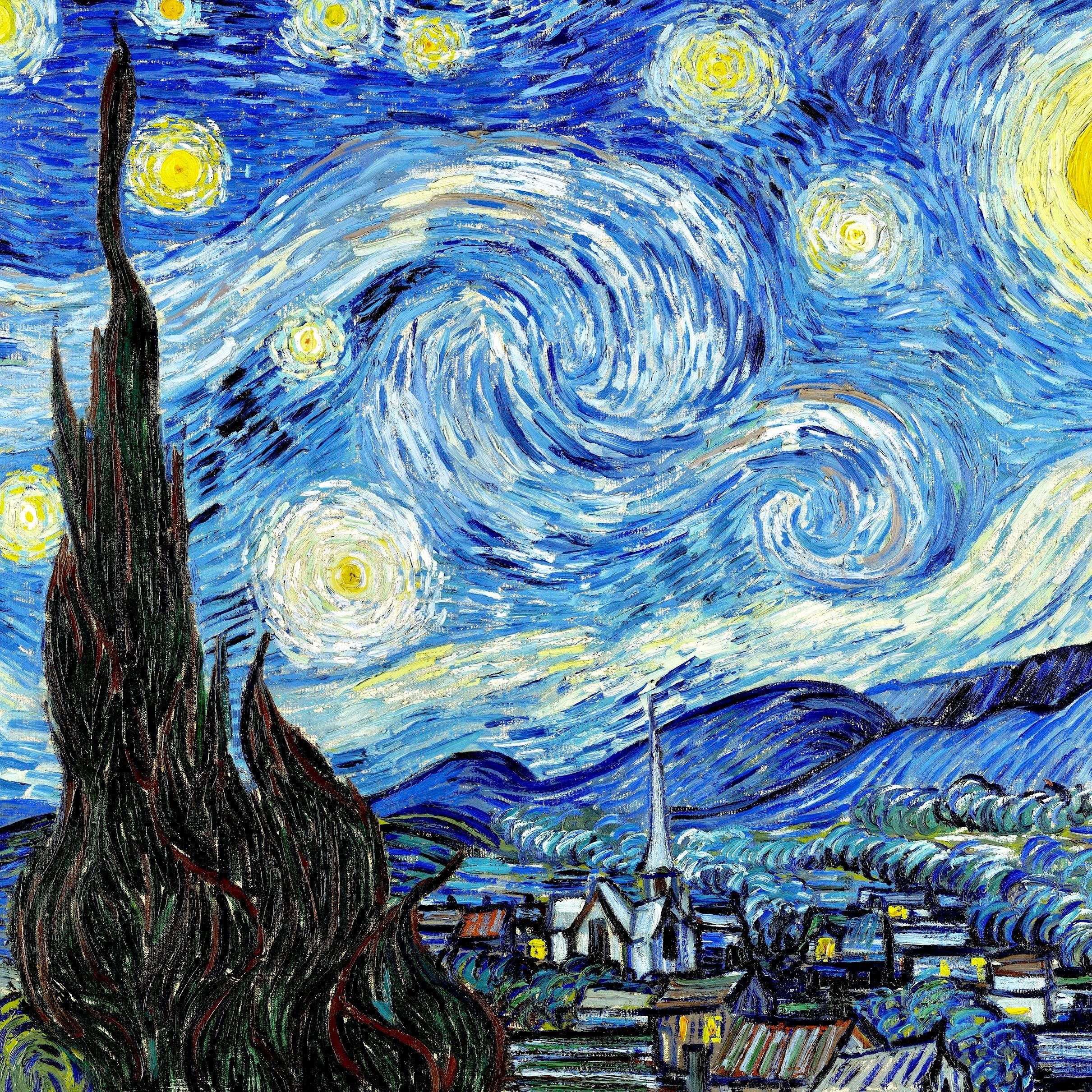 Van Gogh Notte Stellata classica, 2421x2421 Hi-Res, Laptop