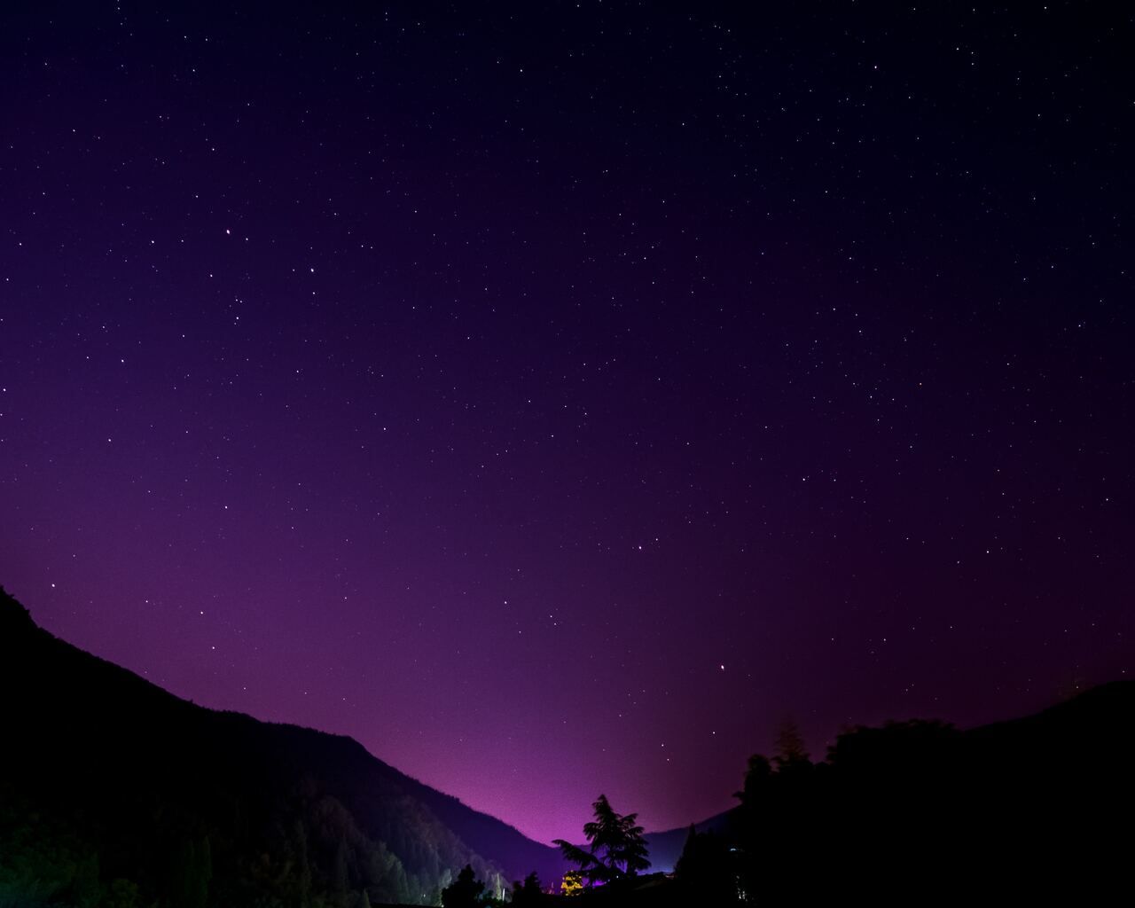 Cielo notturno stellato viola, 1280x1024 720p, PC
