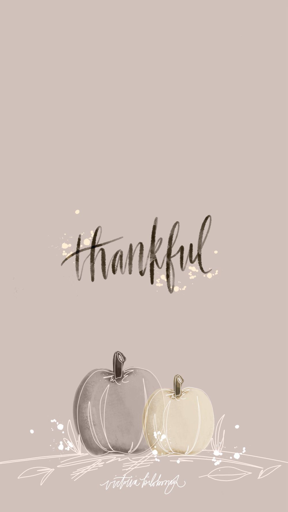 Zucche disegnate scritta thankful, 1000x1778 Full HD Verticale, iPhone