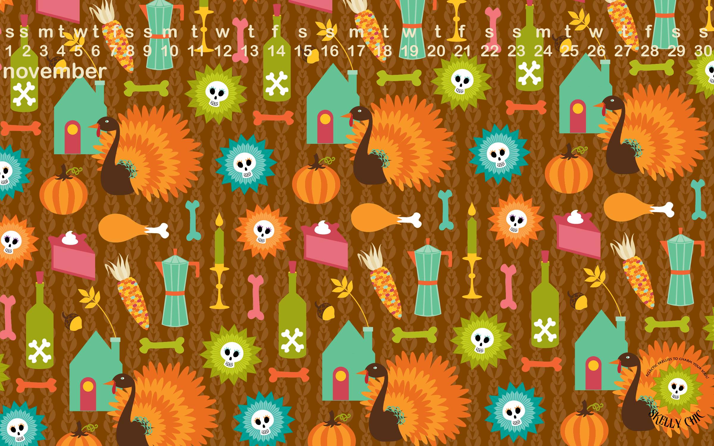 gatti cactus calendario novembre, 1920x1080 Full HD, Desktop