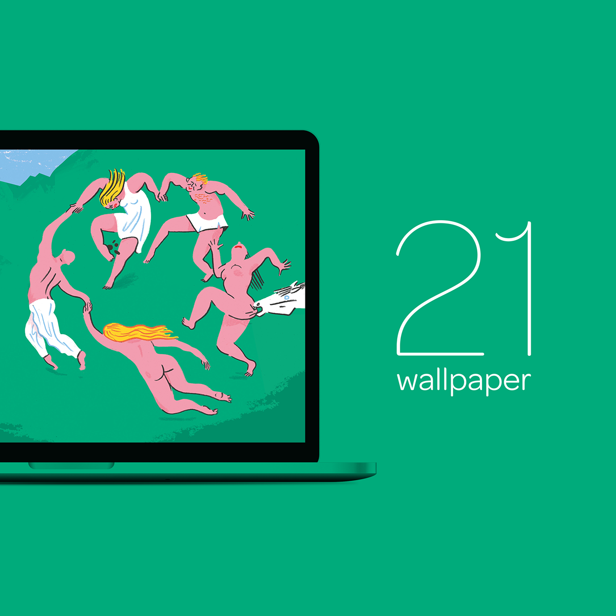 Numero 21 con figure danzanti, 1200x1200 HD, Desktop