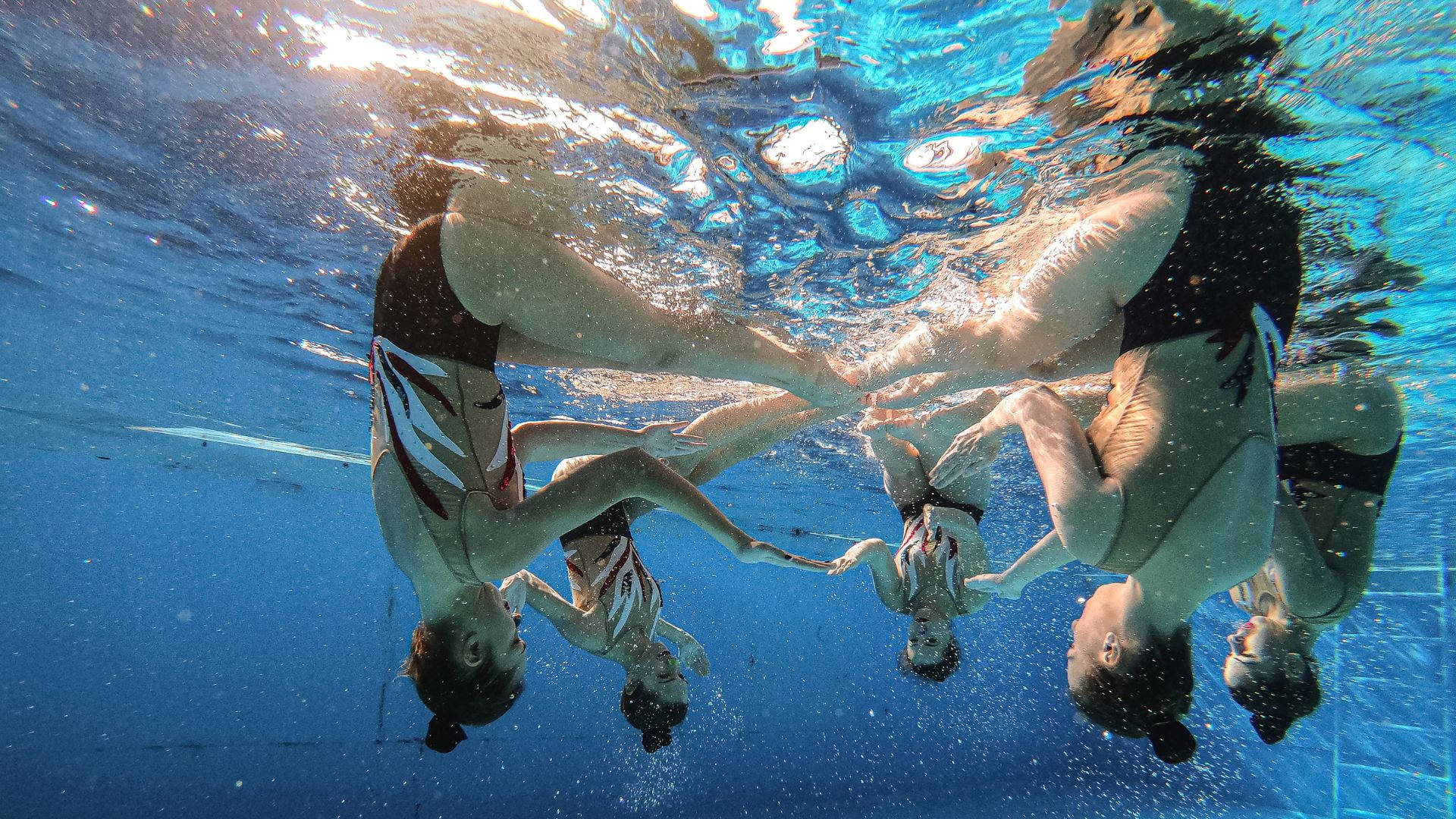 Nuoto sincronizzato subacqueo, 1920x1080 Full HD 1080p, Laptop