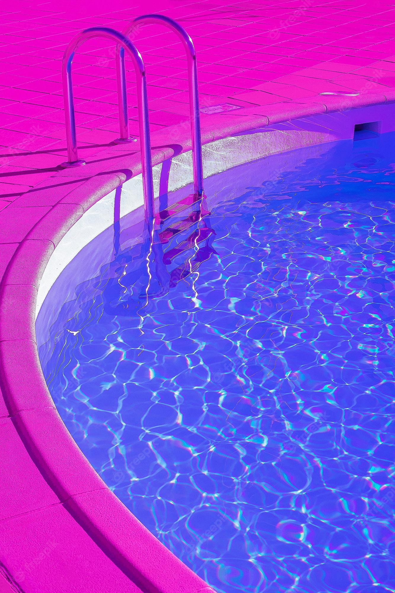 Piscina rosa e blu neon, 1333x2000 Verticale, OnePlus