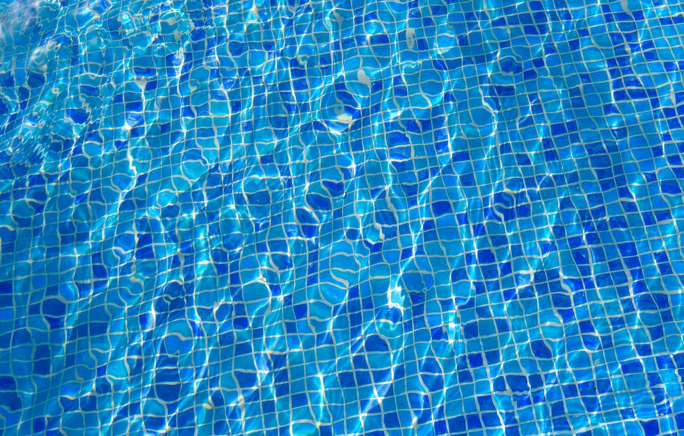 Piastrelle piscina blu con riflessi, 1332x850 720p, Laptop