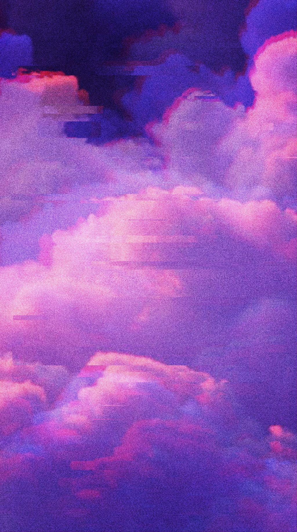 Nuvole viola glitch aesthetic, 1024x1832 Full HD Verticale, iPhone