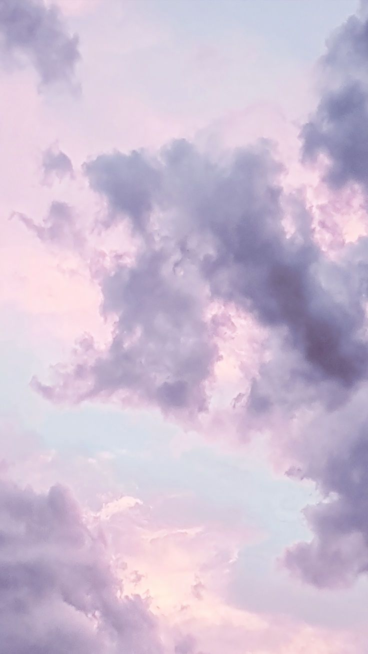 Nuvole rosa pastello cielo, 736x1308 Verticale, Telefono