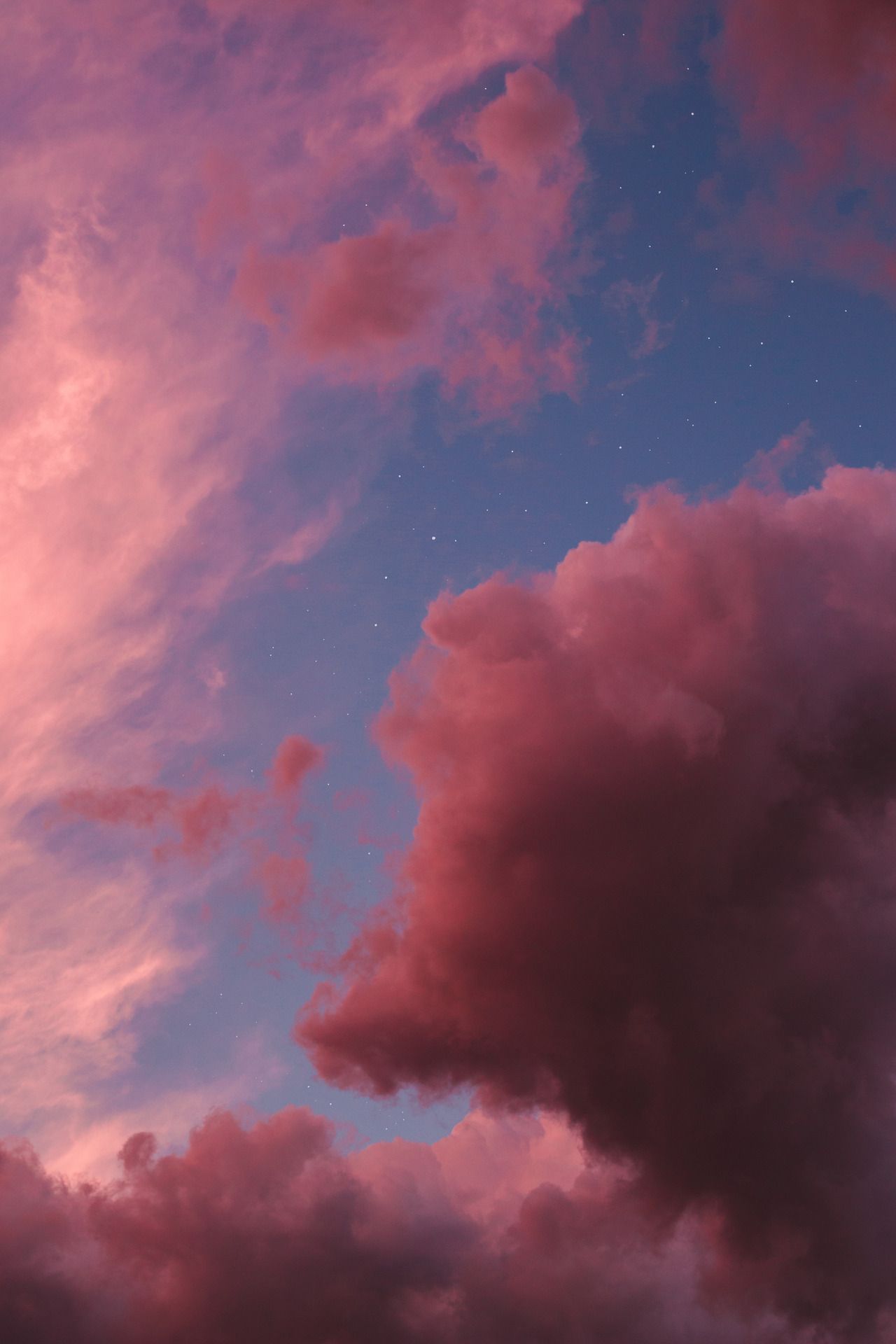 Cielo con nuvole rosa, 1280x1920 Full HD Verticale, Smartphone