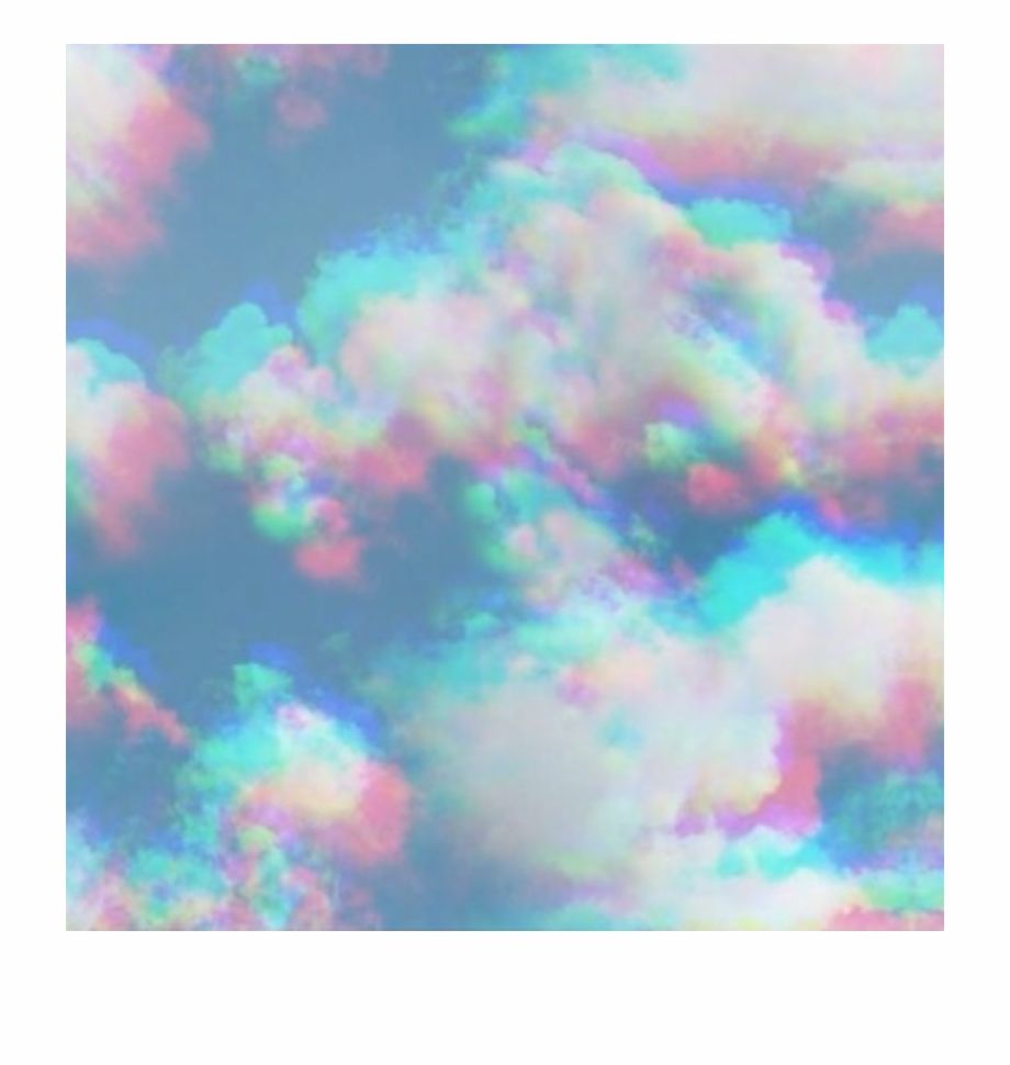 Nuvole cielo effetto glitch pastello, 920x970 Full HD Verticale, Smartphone