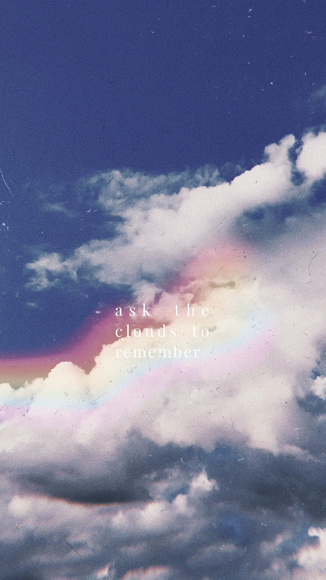 Nuvole con arcobaleno pastello, 1242x2208 Full HD Verticale, iPhone