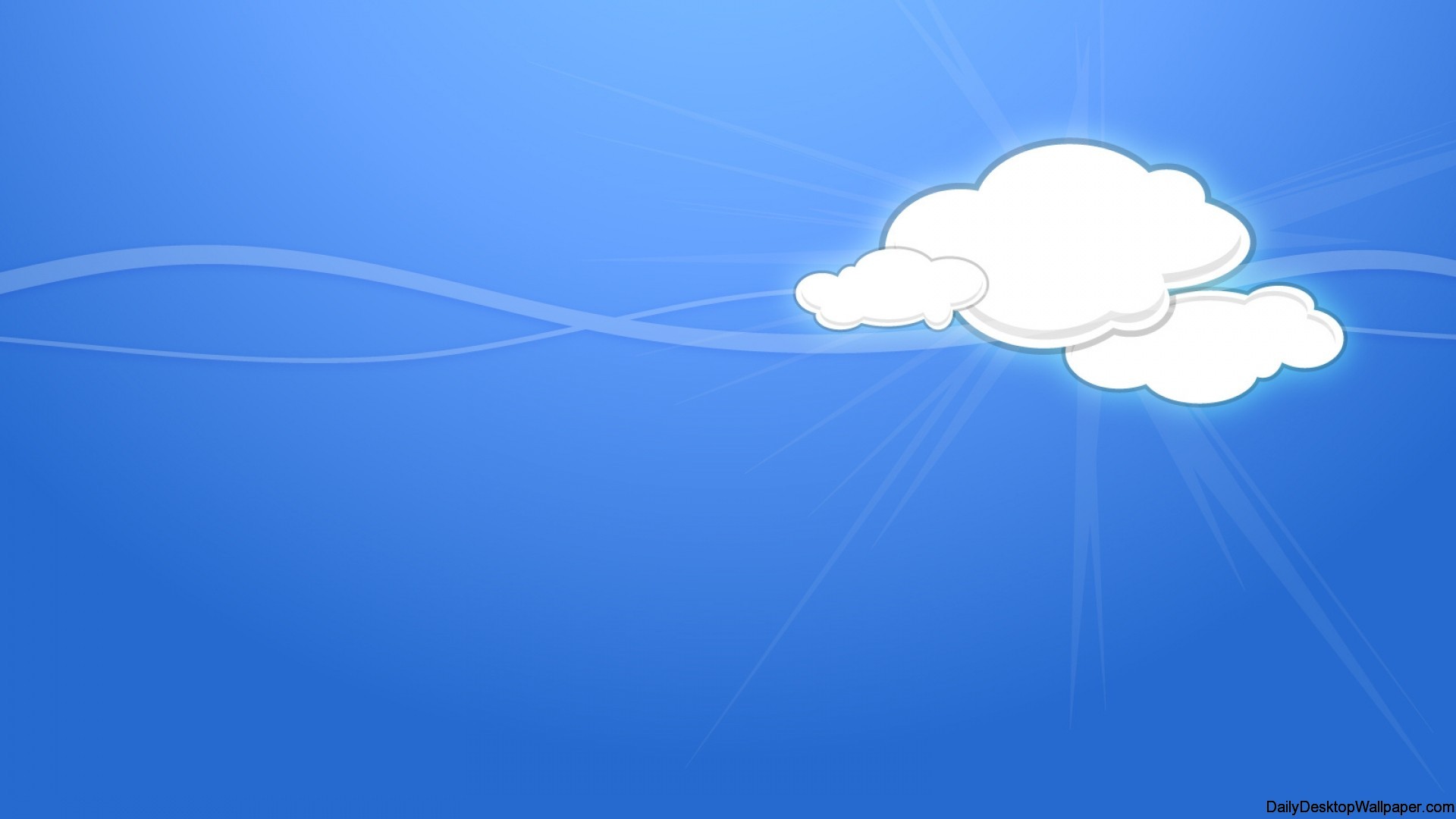 Nuvole cartoon su blu, 1920x1080 1080p, PC