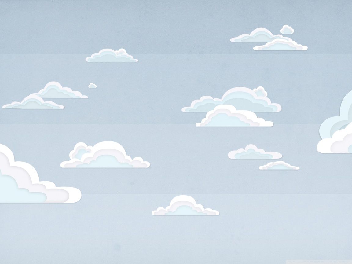 Nuvole cartoon cielo azzurro, 1152x864 HD, Laptop