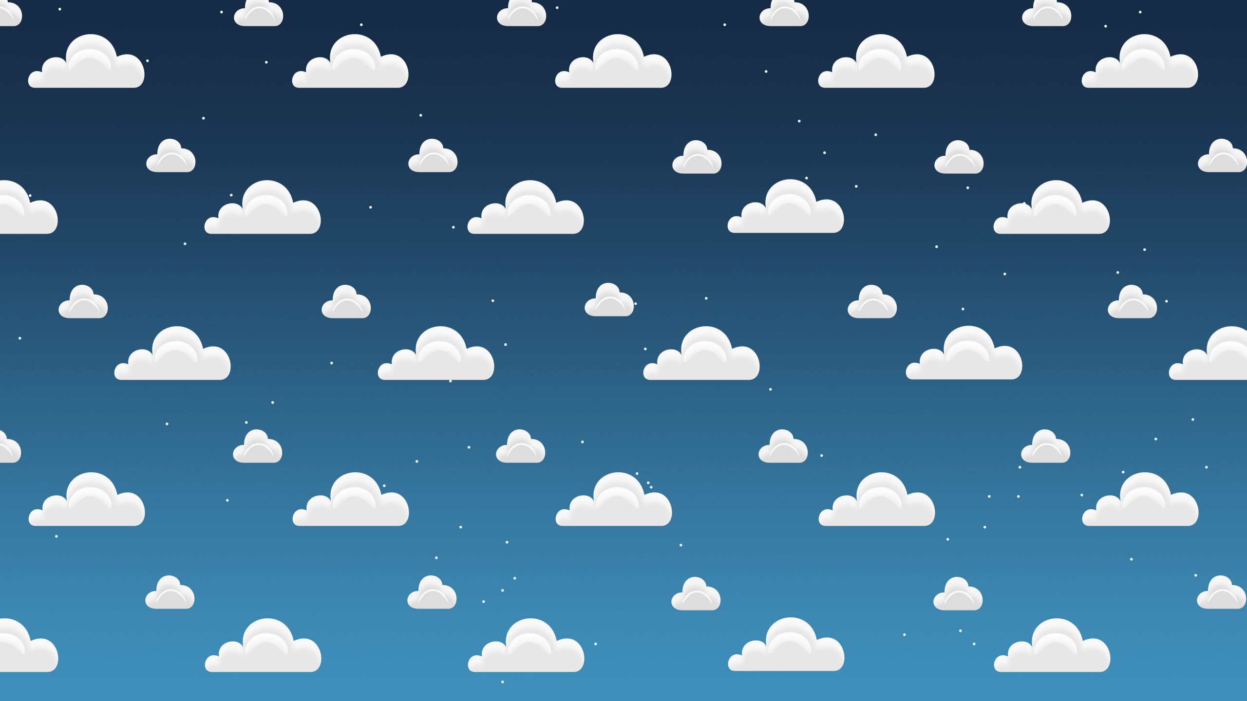 Nuvole cartoon su blu, 2560x1440 1440p, Desktop