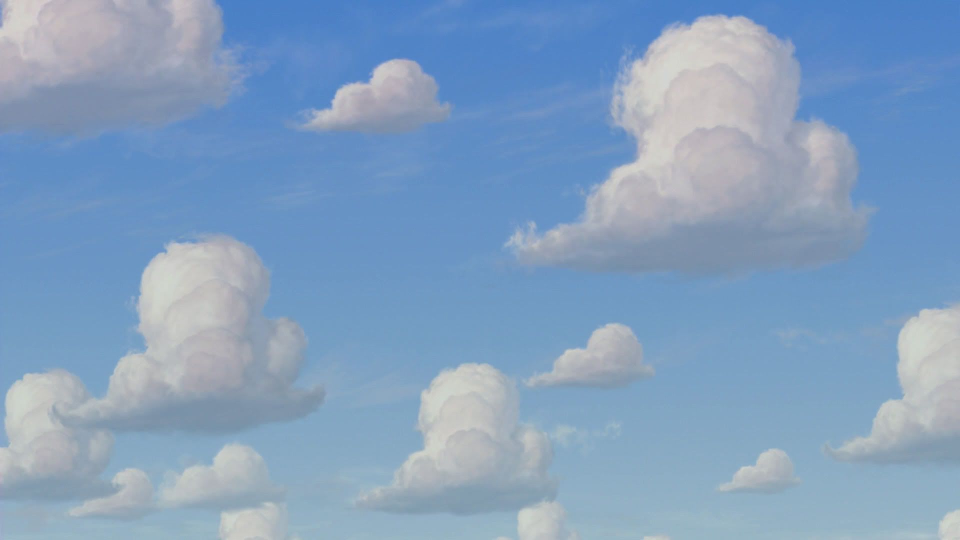 Nuvole cielo blu cartoon, 1920x1080 1080p, Laptop