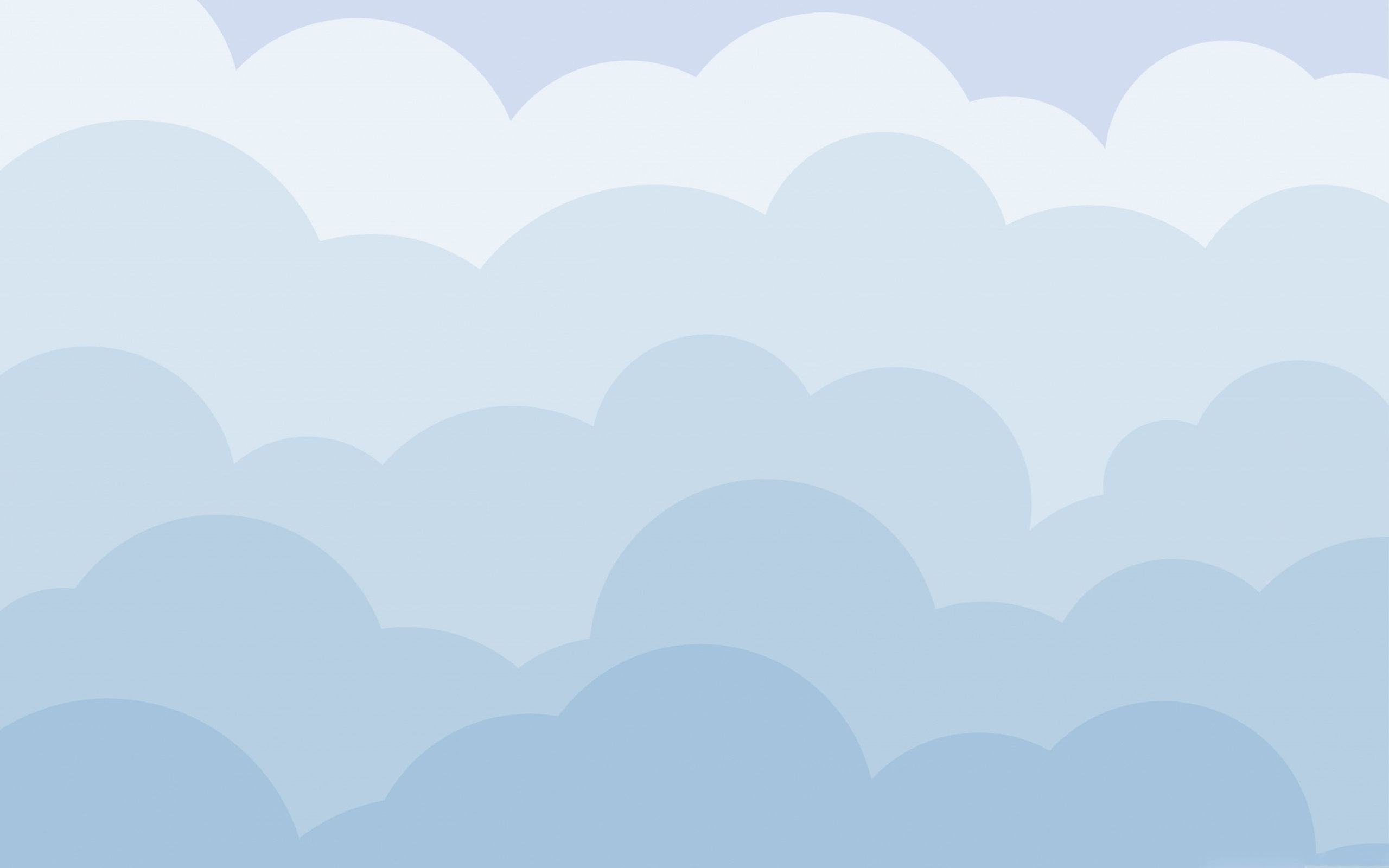 Nuvole cartoon blu chiaro, 2560x1600 WQXGA, PC