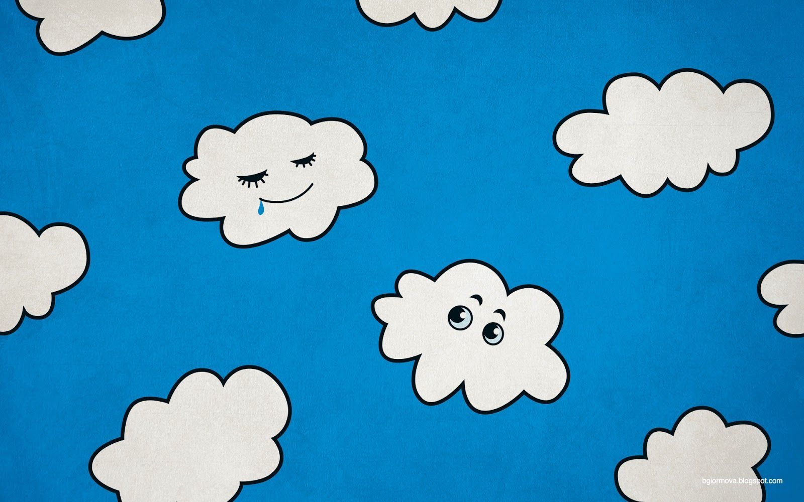 Nuvole cartoon con volti, 1600x1000 900p, Desktop